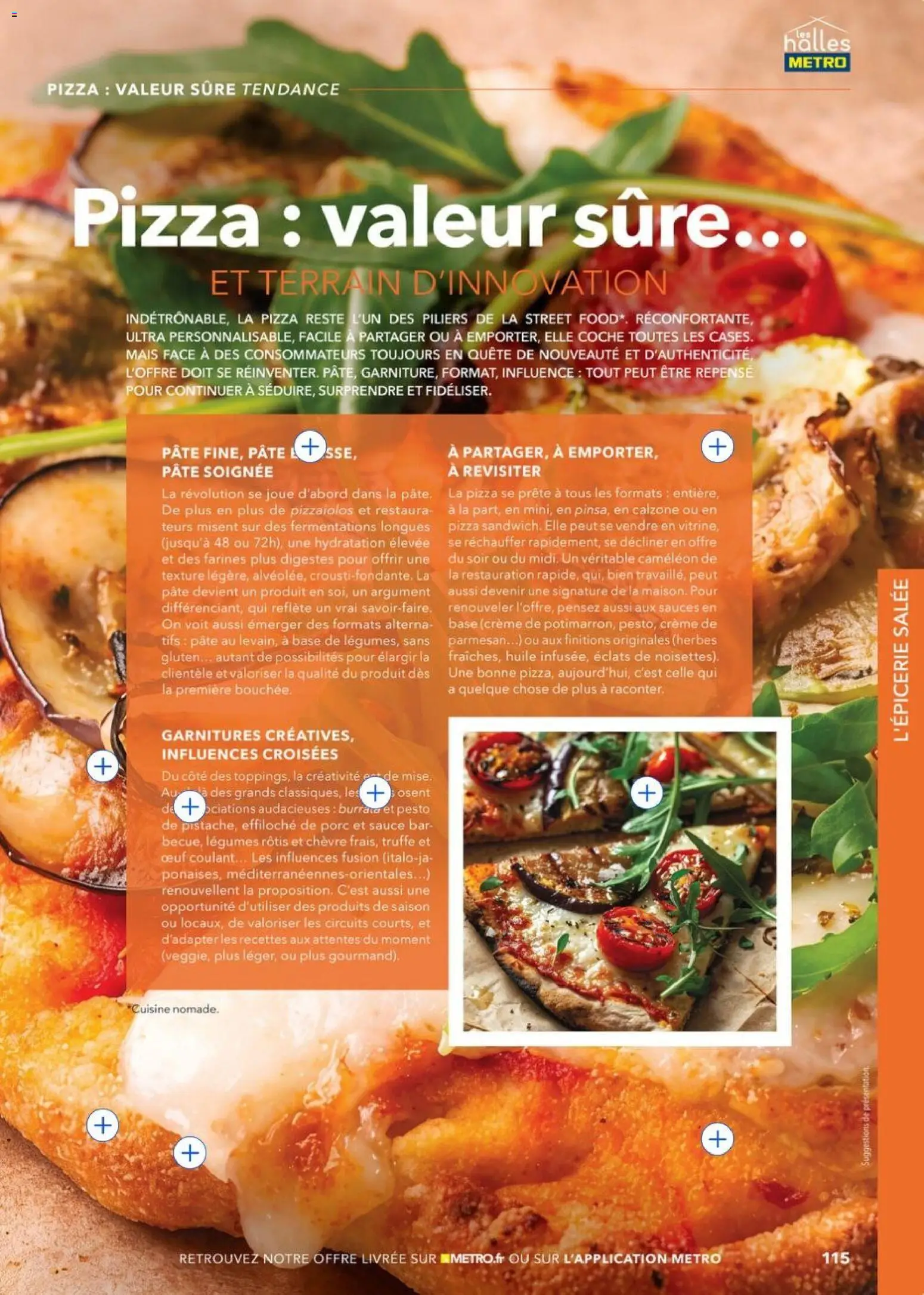 Prévisualisation de METRO - Restauration rapide du magasin METRO formulaire valide 14/04/2026 - Pizza, Pesto, Crème, Parmesan, Sauces, Porc, Effiloché de porc, Base