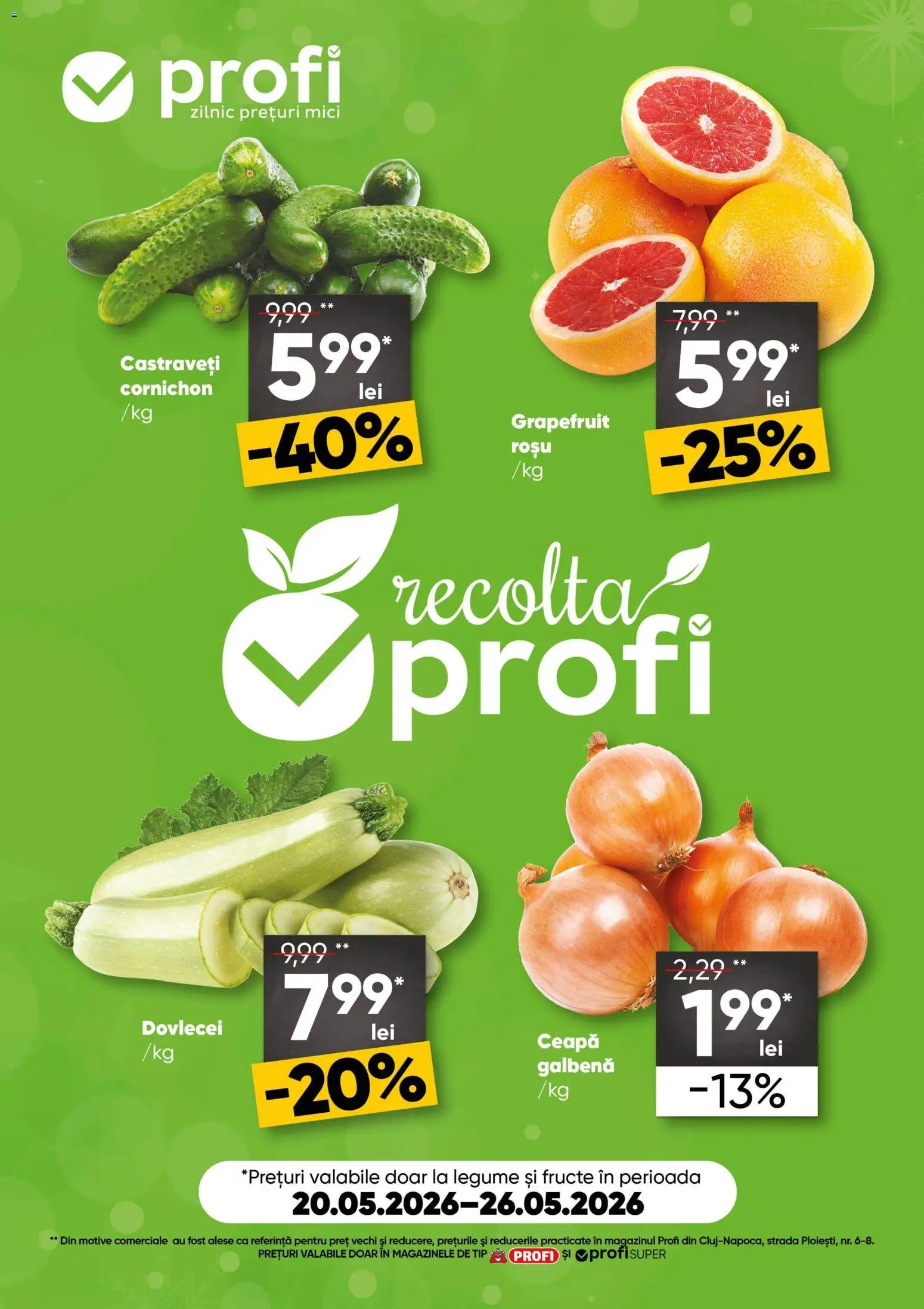 Previzualizarea de cataloage: Profi Profi Catalog Fresh valabil de la 20.05.2026 - Mici, Legume, Fructe, Ceapă, Grapefruit, Tip, Castraveți