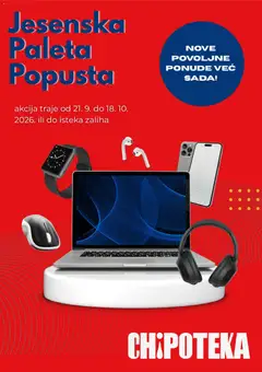 Pregled letka Chipoteka Katalog trgovine Chipoteka vrijedi od 01.10.2026