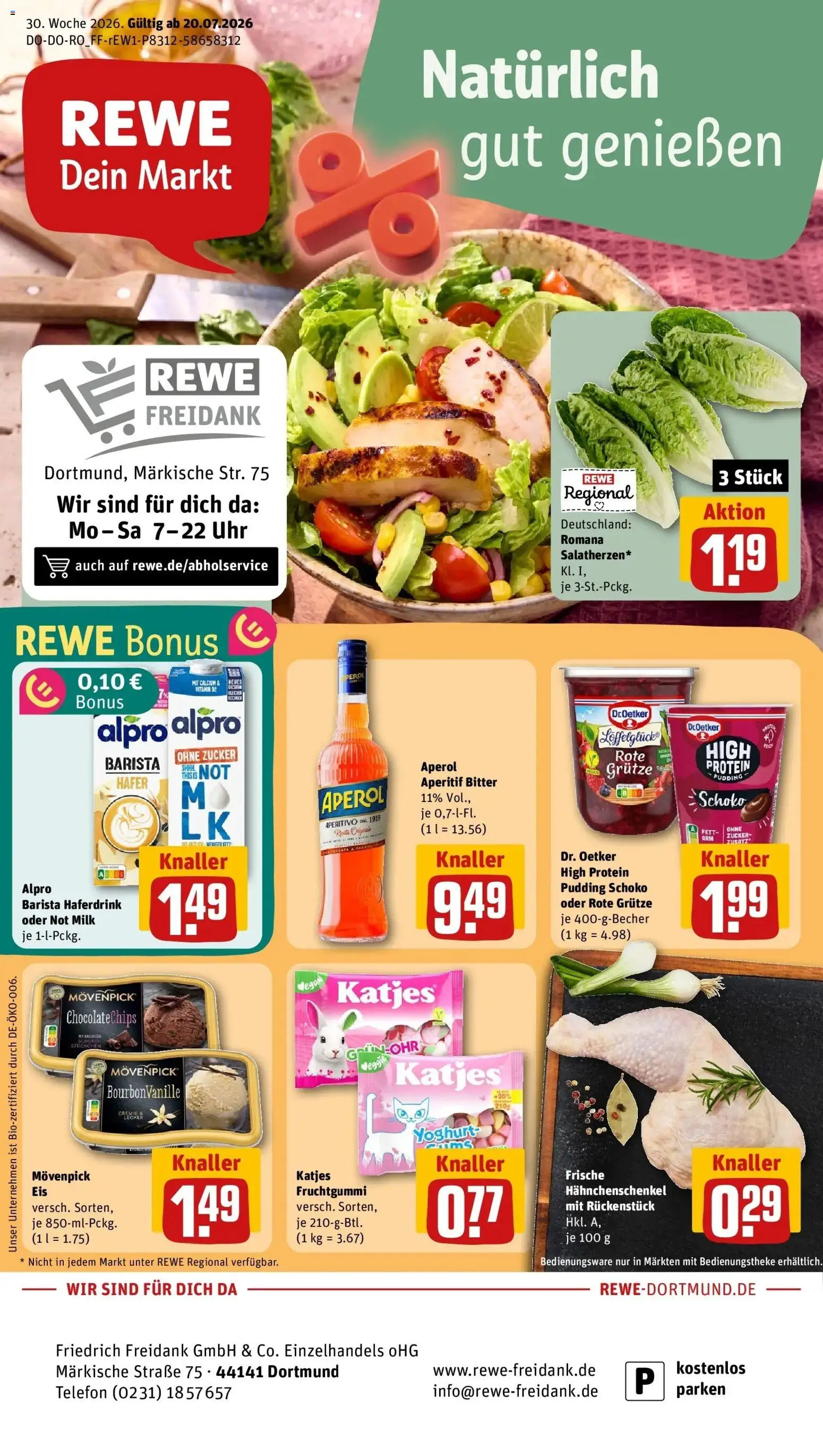Vorschau von dem Prospekt des Geschäftes Rewe, gültig ab dem 20.07.2026