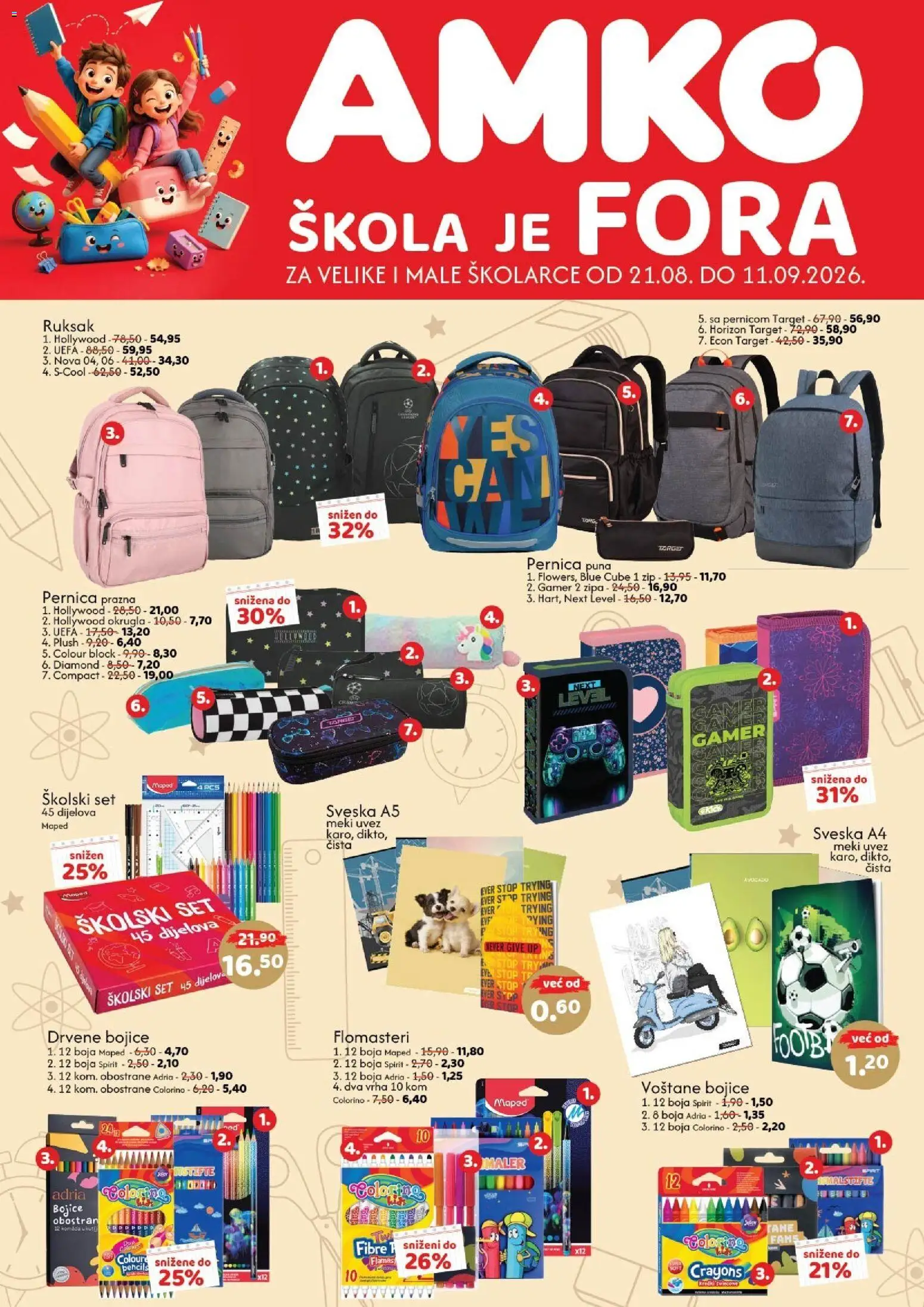 Pregled letka AMKO Katalog trgovine AMKO vrijedi od 21.08.2026
