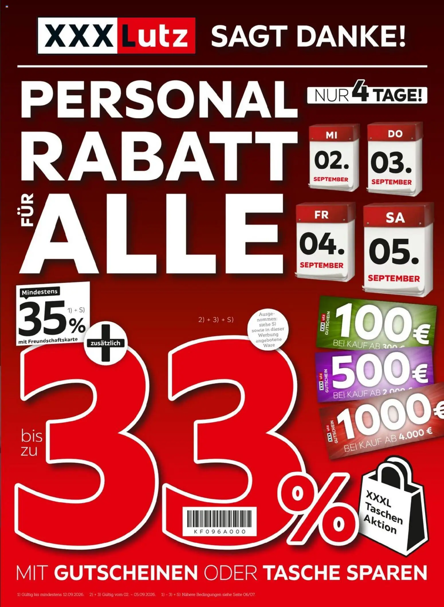 Vorschau von dem Prospekt des Geschäftes XXXLutz, gültig ab dem 02.09.2026