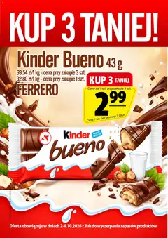 Pogląd gazetki "Prim Market promocje - Kinder Bueno" ze sklepu Prim Market ważnej od 02.10.2026