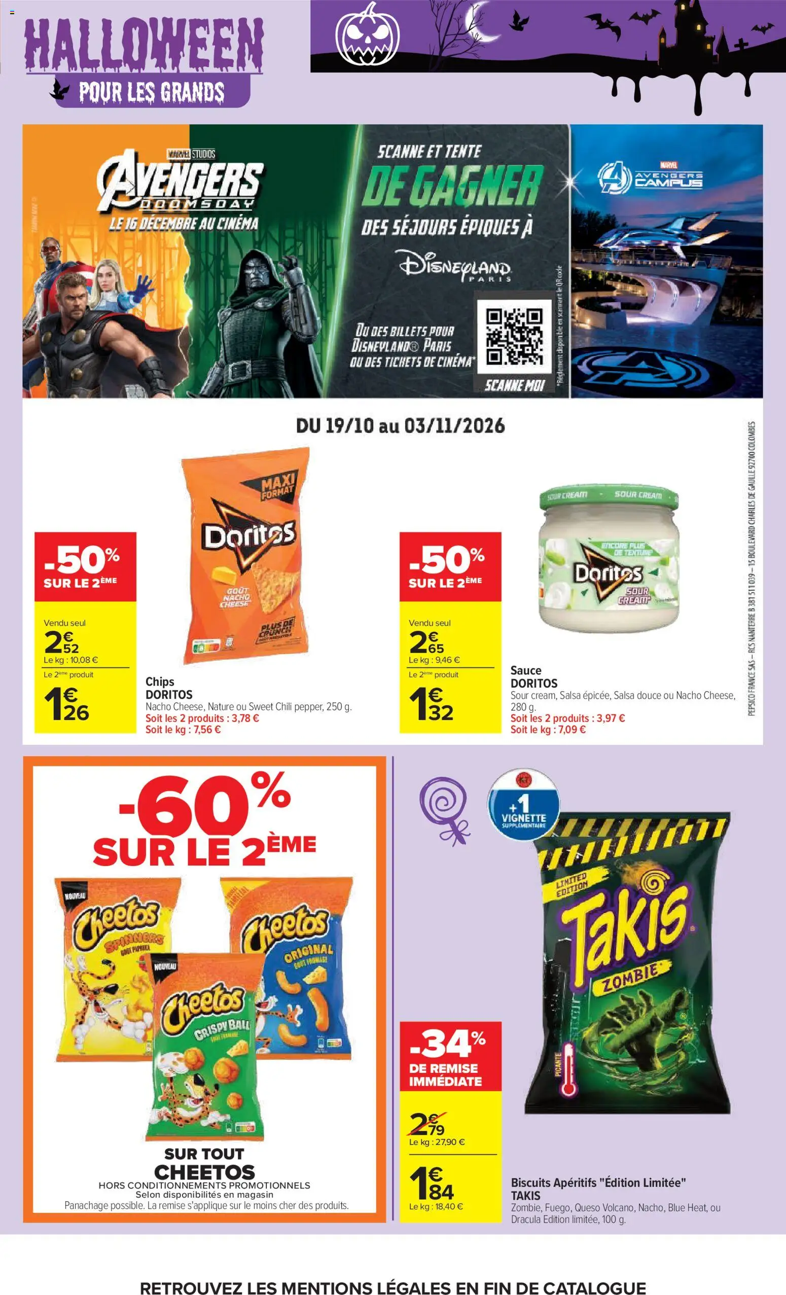 Prévisualisation de Carrefour catalogue du magasin Carrefour formulaire valide 20/10/2026 - Snacks, Paprika, Chips, Tente, Biscuits