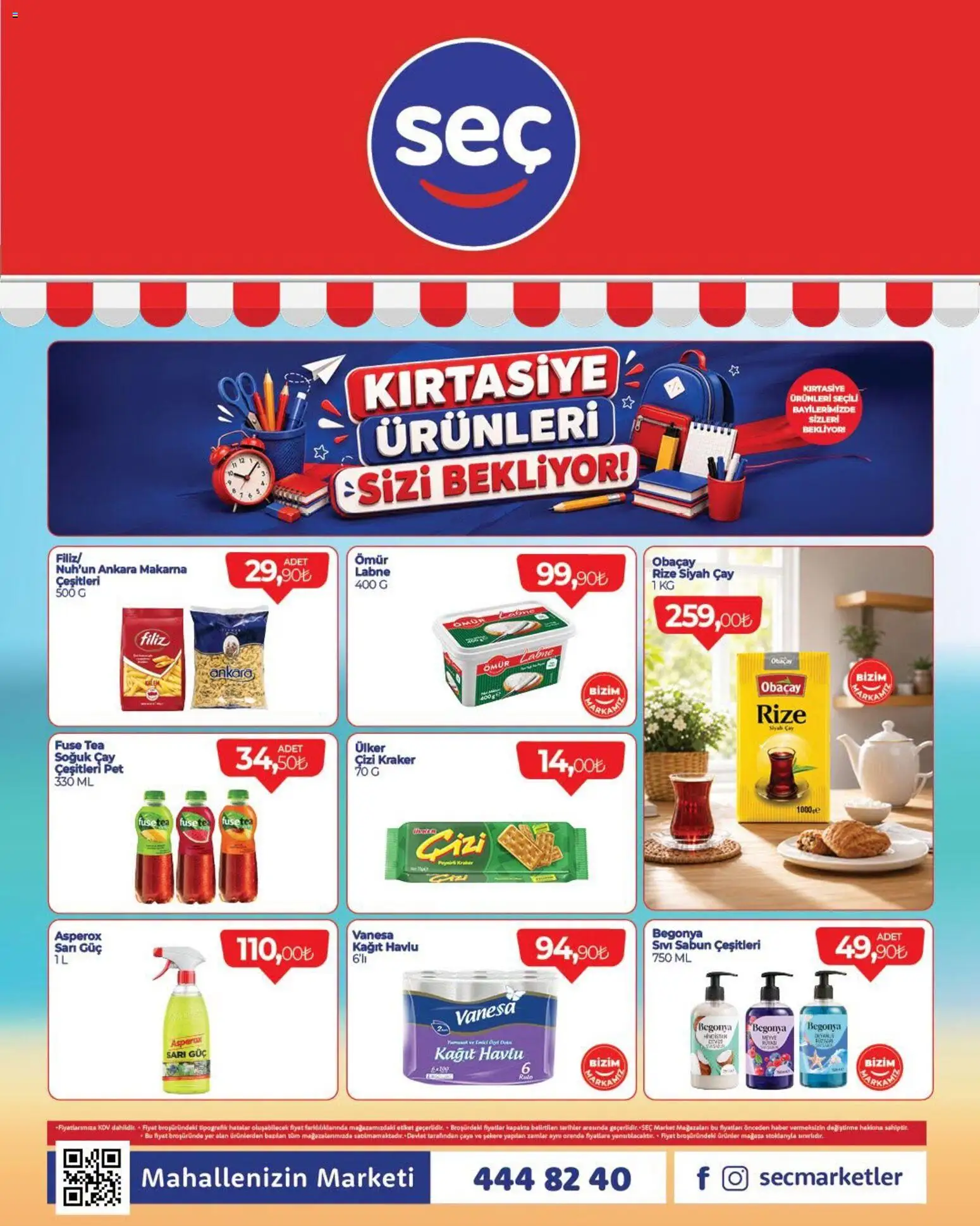 Seç Market Seç Market Katalog 27.08.2026 - Broşürünün önizlemesi - Çay, Makarna, Fuse tea, Kağıt havlu, Sabun, Soğuk çay