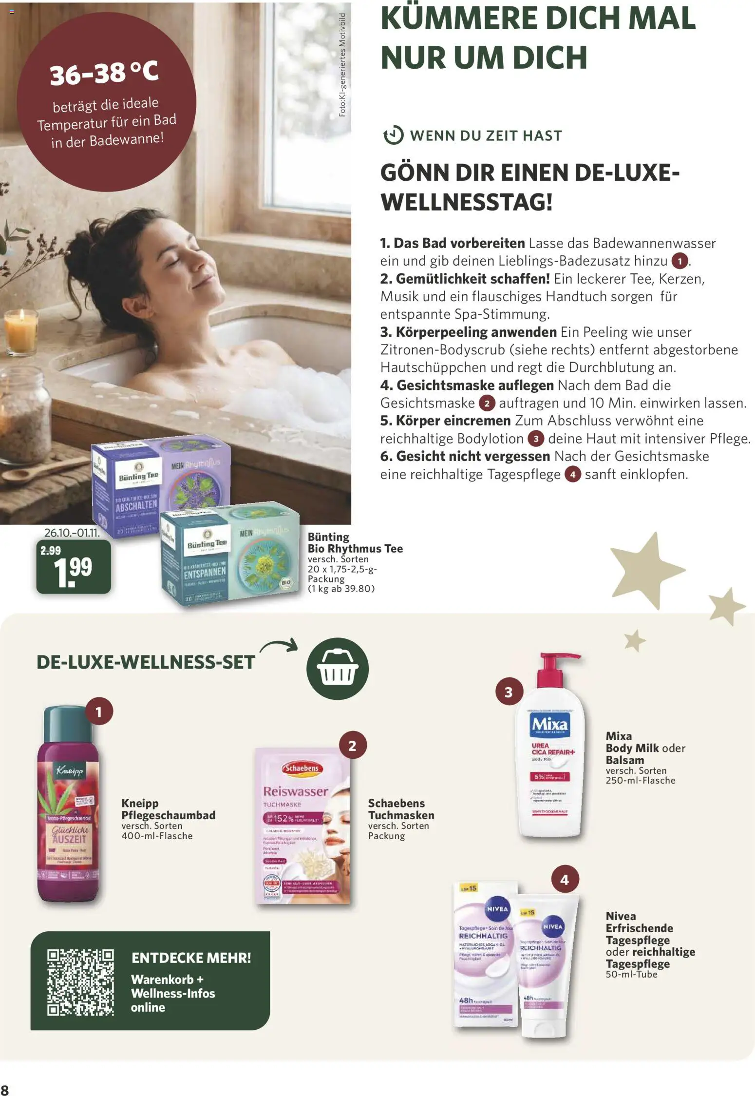 Vorschau von dem Prospekt des Geschäftes Combi, gültig ab dem 31.10.2026 - Bad, Tee, Peeling, Gesichtsmaske, Tuchmaske, Body Milk