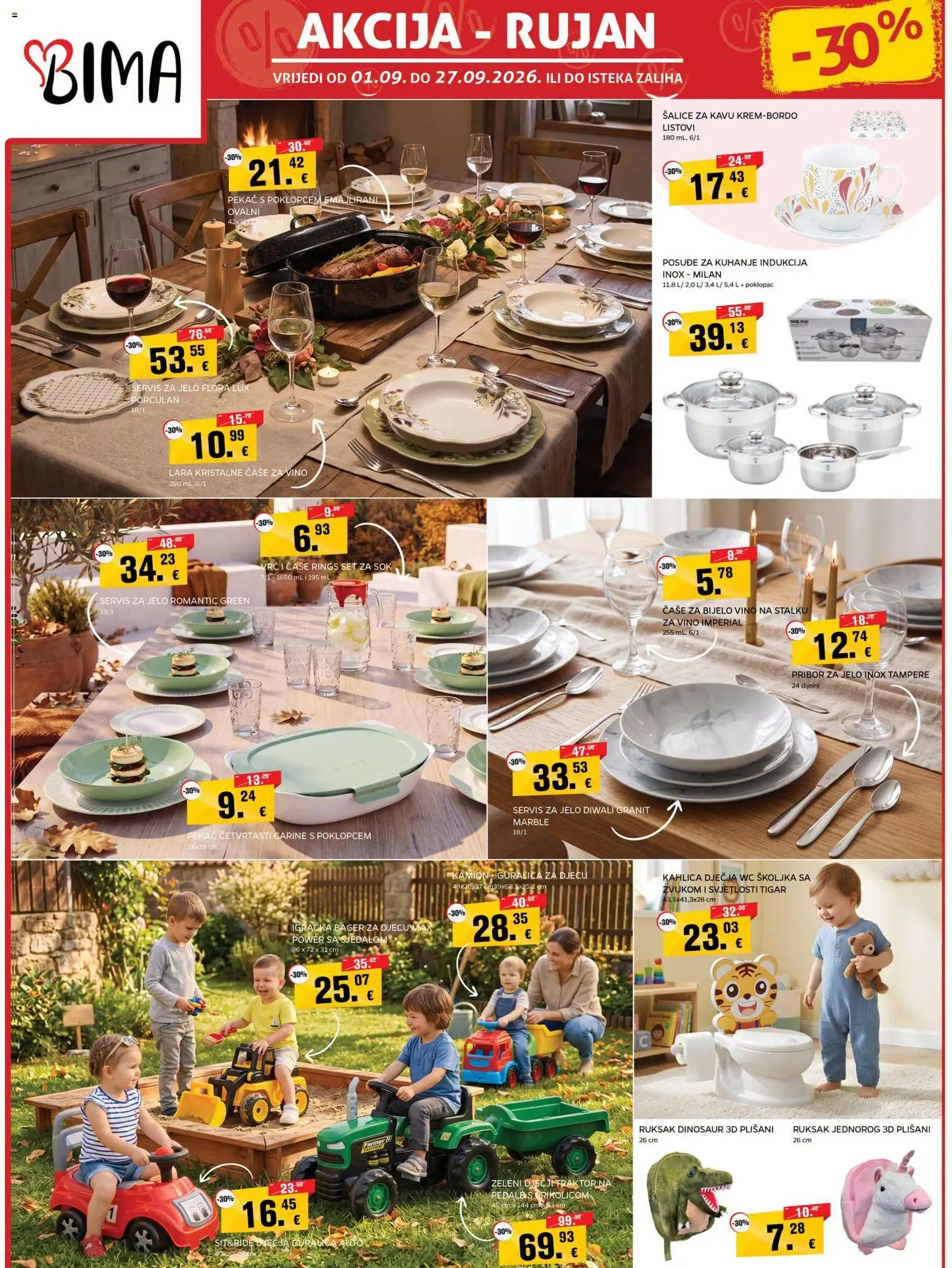 Pregled letka Bima Katalog trgovine Bima vrijedi od 01.09.2026