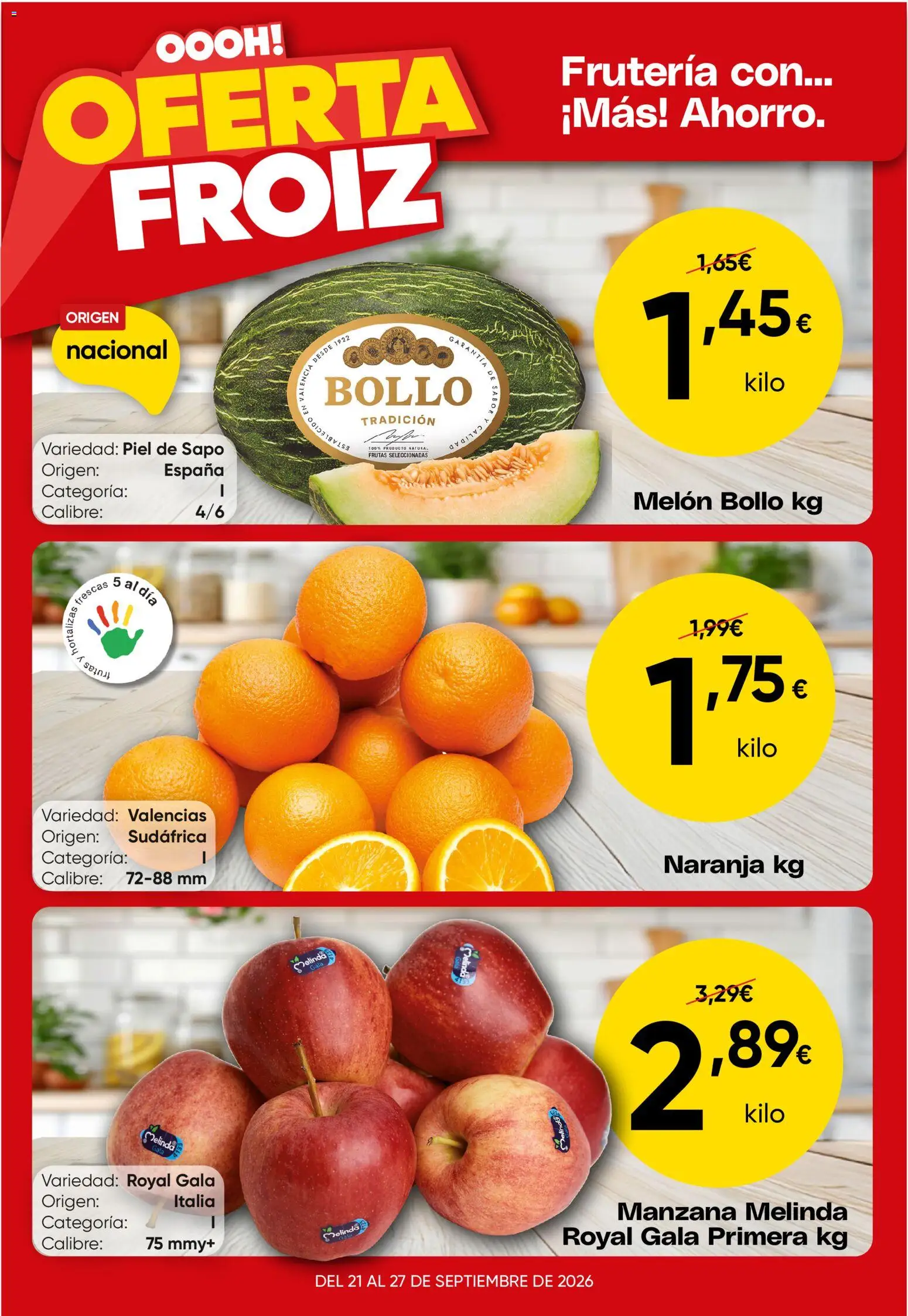 Vista previa del folleto de la tienda Froiz válido desde el 21/09/2026 