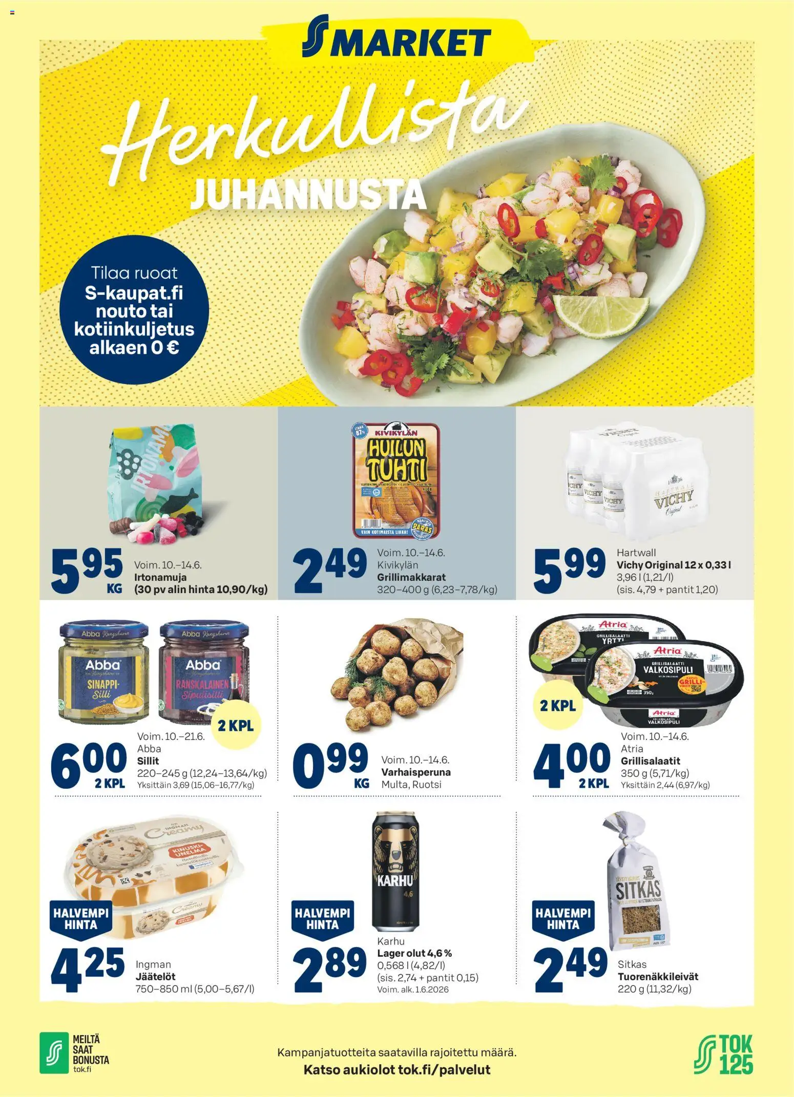 Kaupan S-market S-market tarjoukset esikatselu, voimassa 10/06/2026