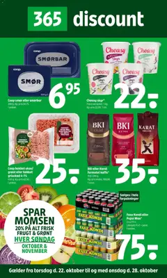 Eksempel på tilbudsavis Coop 365 - Tilbudsavis uge 43 fra butik Coop 365 gyldig fra 22/10/2026