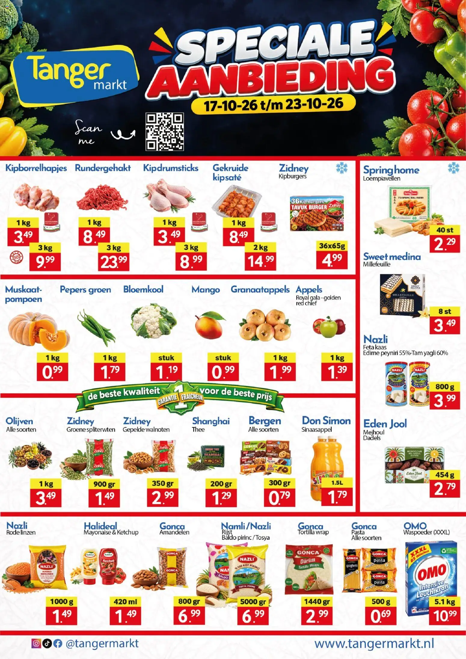 Voorbeeld van Tanger Markt folder van winkel Tanger Markt geldig vanaf 17-10-2026 - Appels, Thee, Rijst, Feta, Olijven, Ketchup, Rundergehakt, Rode linzen