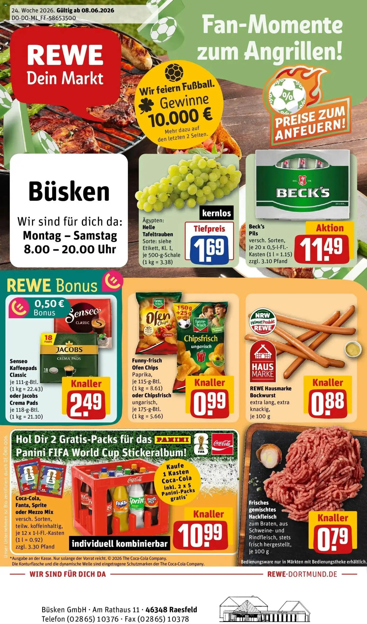 Vorschau von dem Prospekt des Geschäftes Rewe, gültig ab dem 08.06.2026