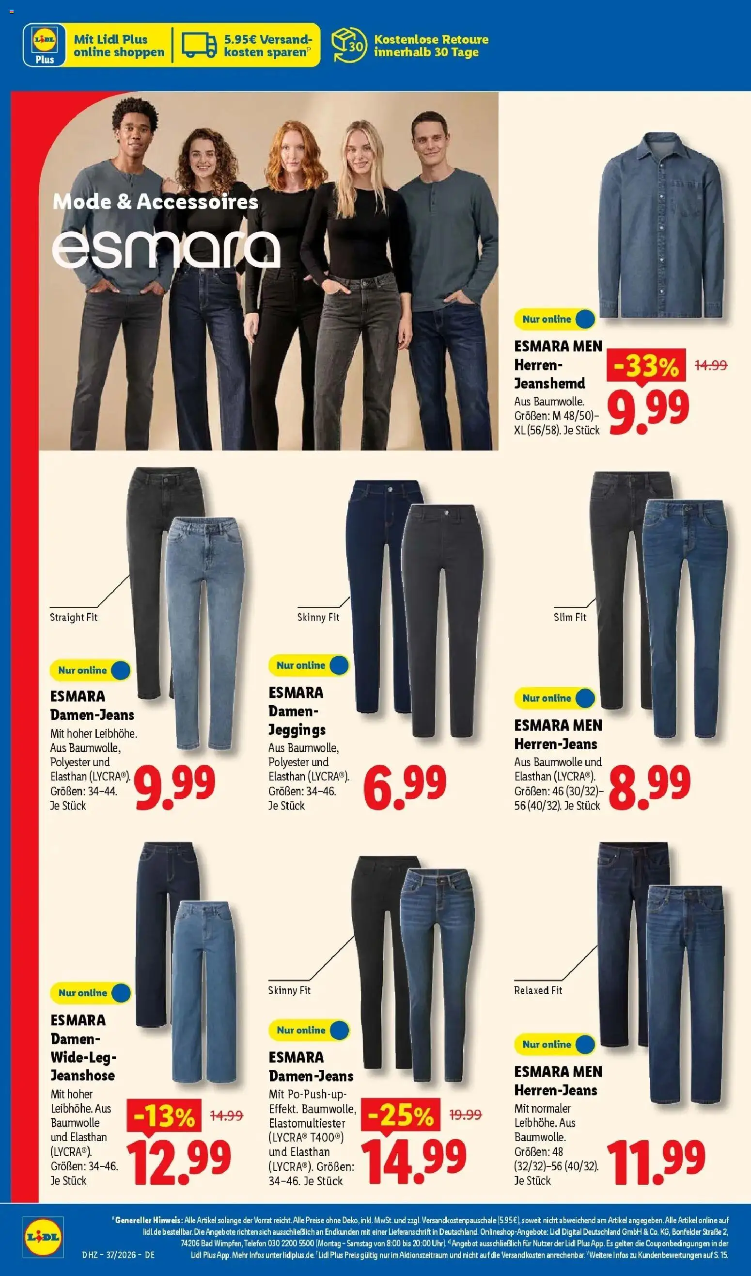 Vorschau von dem Prospekt des Geschäftes Lidl, gültig ab dem 07.09.2026 - Telefon, Jeans, Bad, Shirt, Jeanshemd