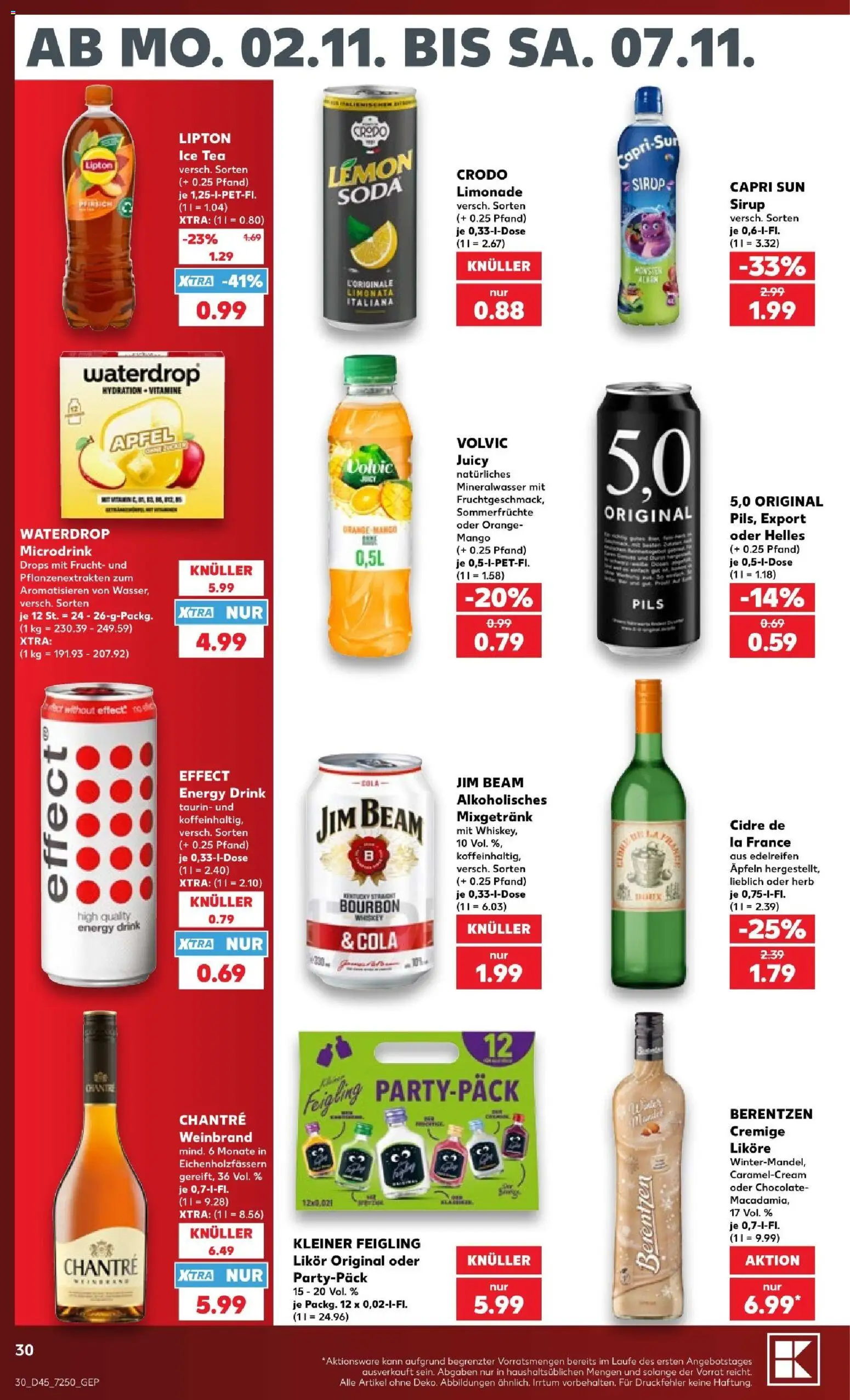 Vorschau von dem Prospekt des Geschäftes Kaufland, gültig ab dem 31.10.2026 - Mango, Äpfel, Mineralwasser, Limonade, Sirup, Pils, Mixgetränk, Chantré