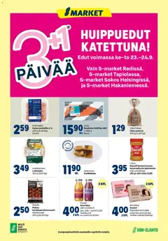 Kaupan S-market S-market 3+1 päivää esikatselu, voimassa 23/09/2026