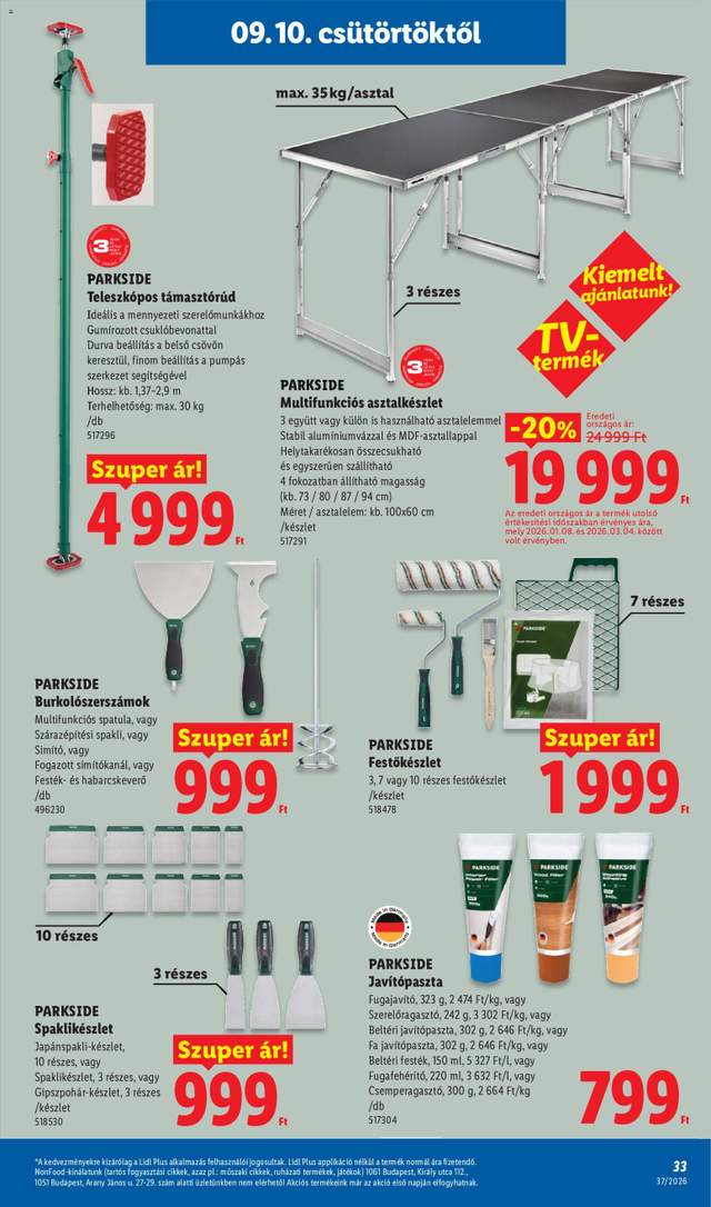 Új Lidl akciós újság 09.10.