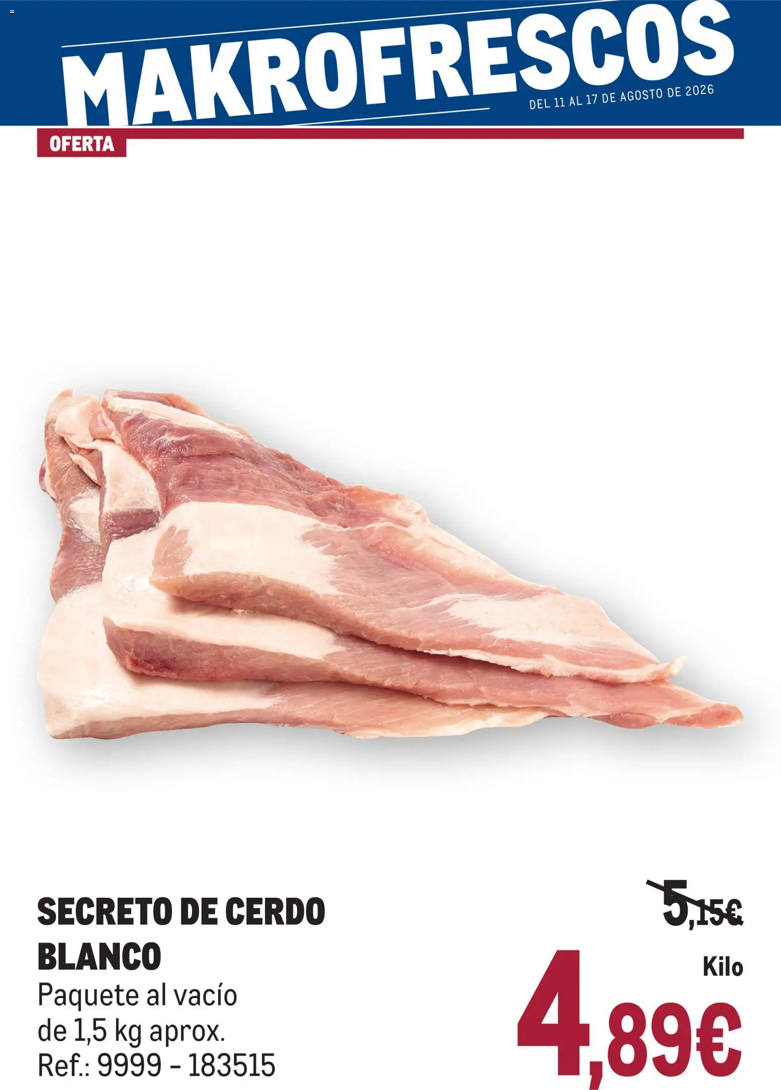 Vista previa del folleto de la tienda Makro válido desde el 11/08/2026 - Cerdo