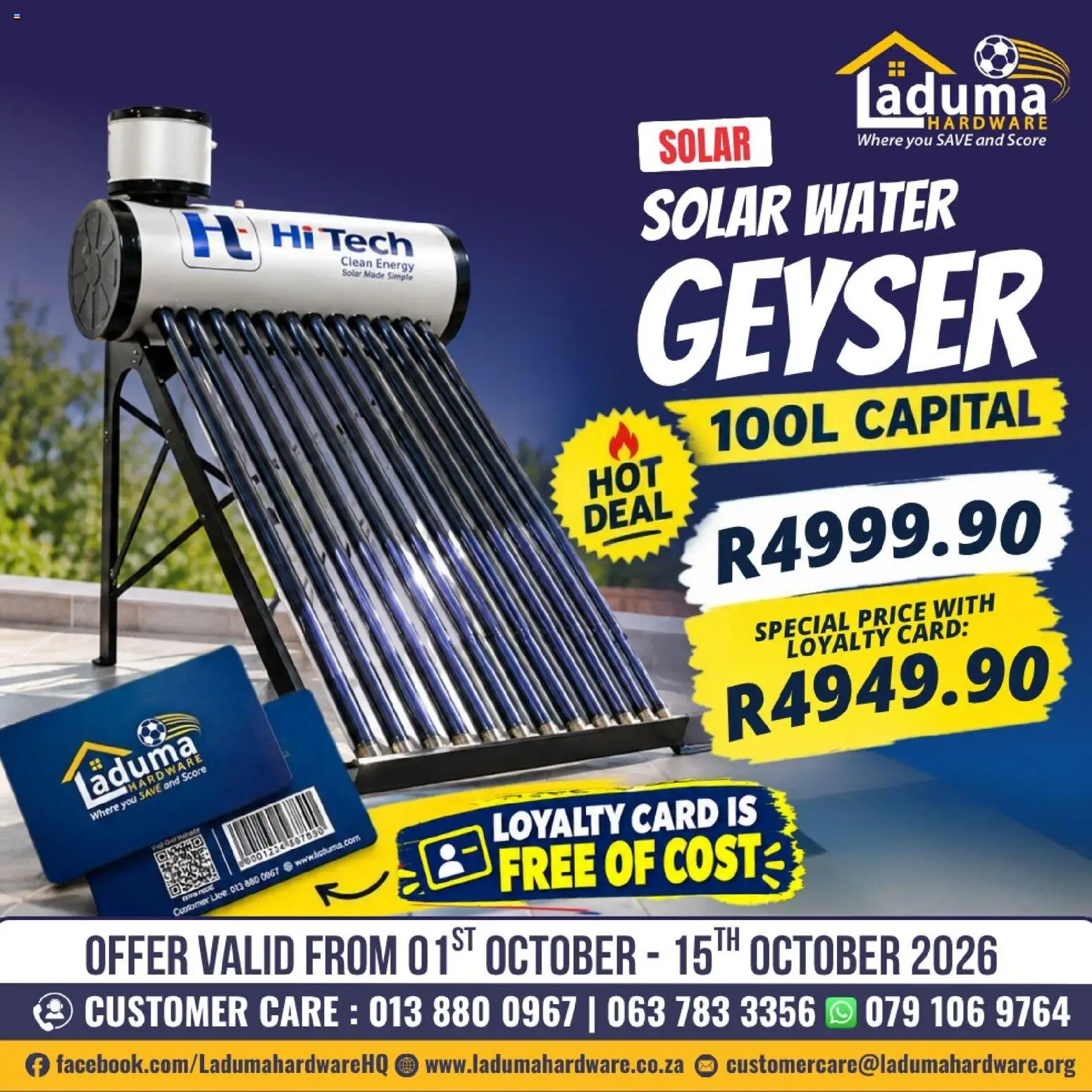 Preview of Laduma Hardware flyer valid from 01/10/2026 - Water, Geyser