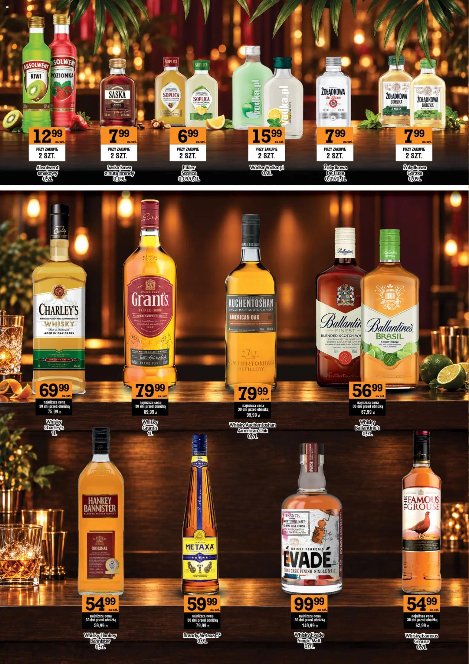 Pogląd gazetki "Gram Market gazetka - Barek" ze sklepu Gram Market ważnej od 01.10.2026 - Kawa, Whisky, Soplica, Brandy, Mięta, Finish, Charley's whisky, Scotch whisky