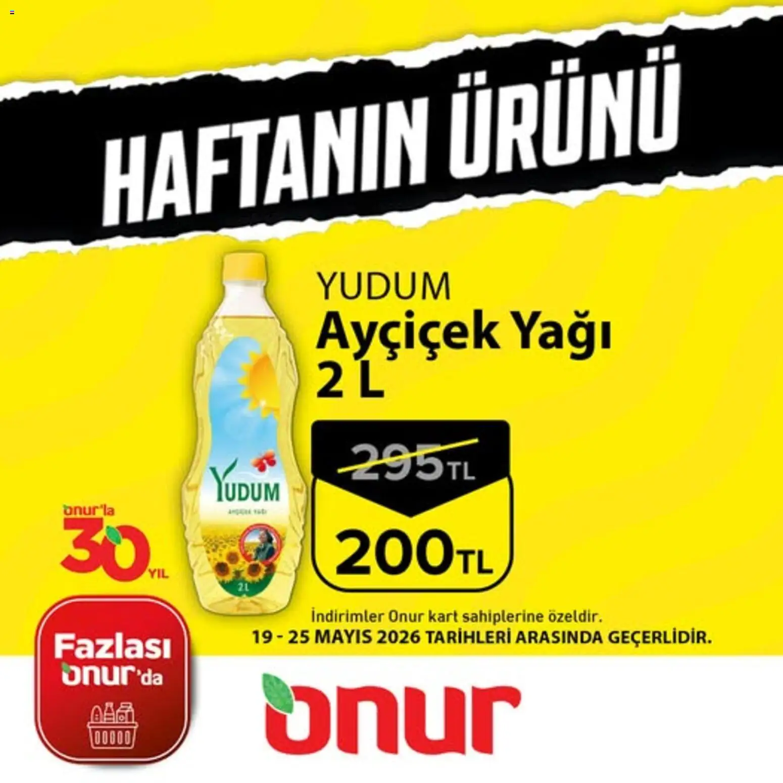 Onur Market Onur Market - Haftanın Ürünü 19.05.2026 - Broşürünün önizlemesi