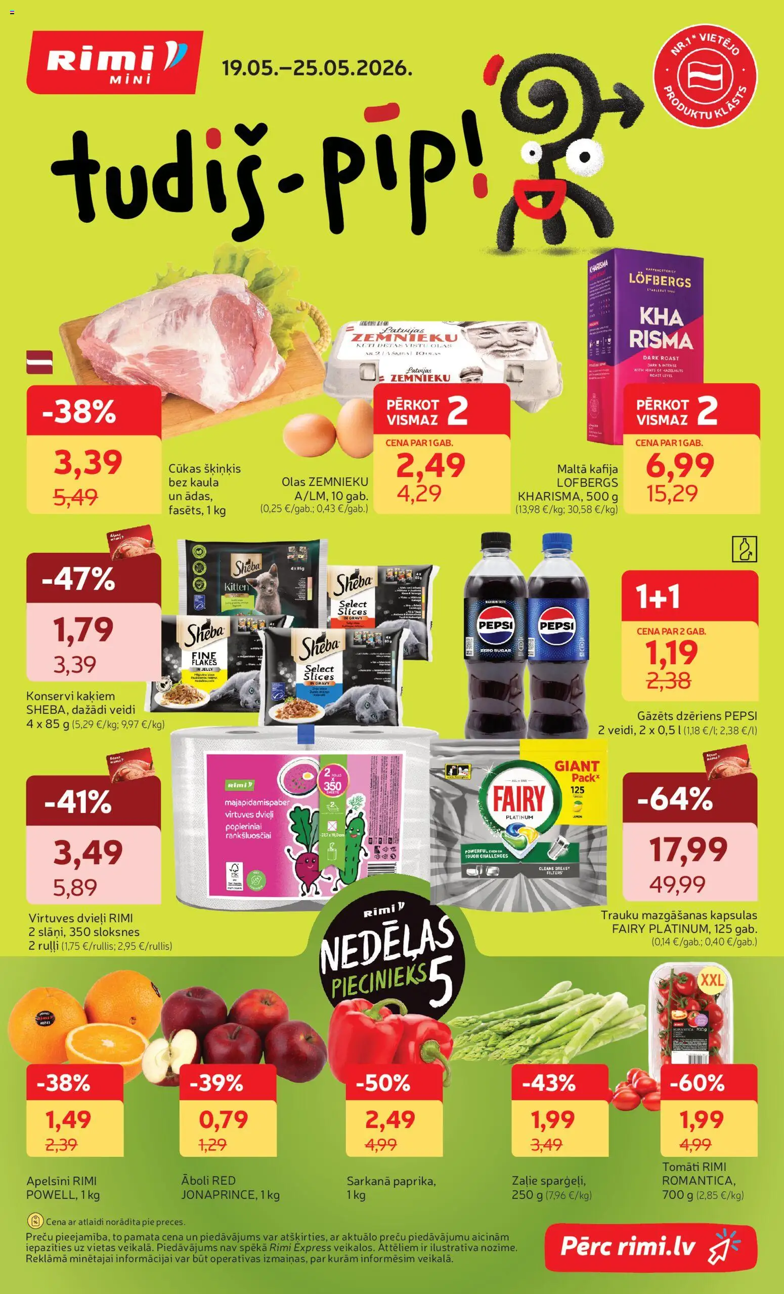 Skatīt Rimi akciju bukletu, derīgs no 19.05.2026.