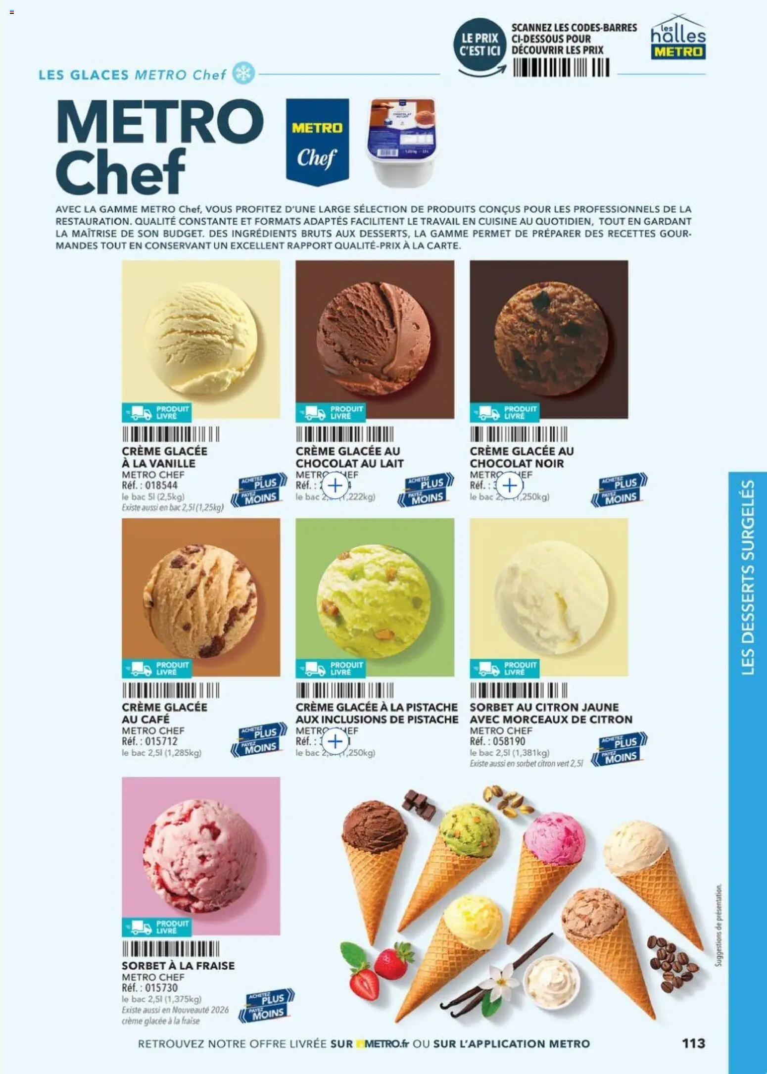 Prévisualisation de METRO - Guide Italie du magasin METRO formulaire valide 28/05/2026 - Café, Chocolat, Livre, Fraise, Glaces, Citron, Vanille, Chocolat noir