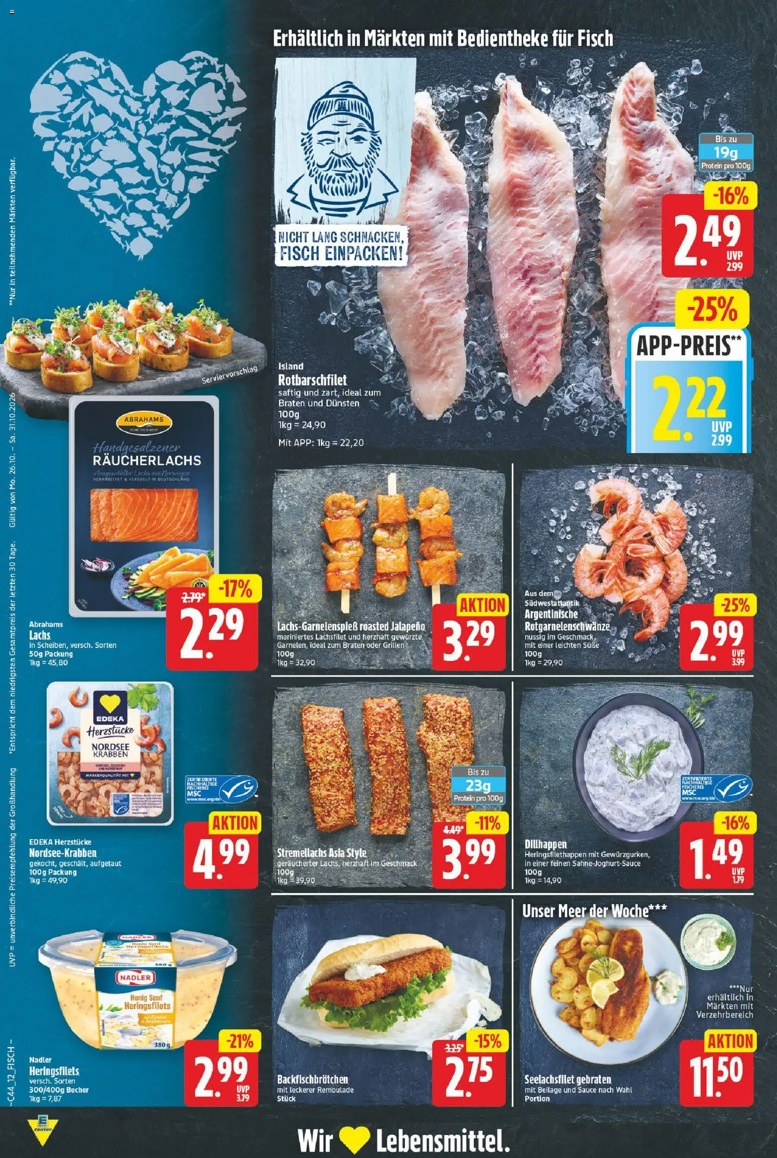 Vorschau von dem Prospekt des Geschäftes E center, gültig ab dem 26.10.2026 - Fisch, Lachs, Räucherlachs