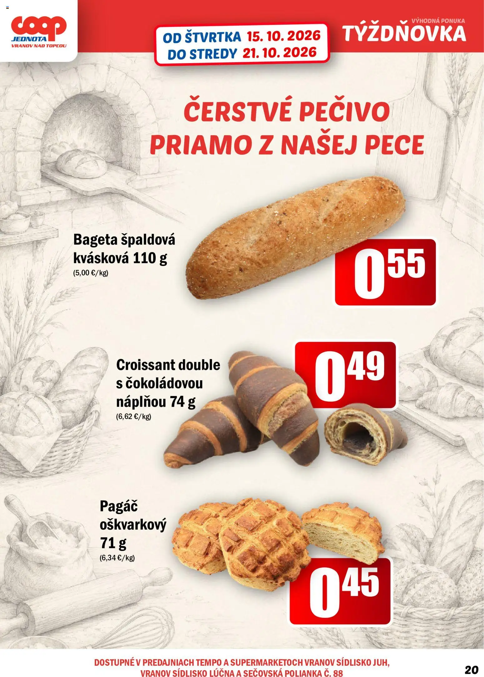 Náhľad COOP Jednota letáku platného od 15.10.2026
