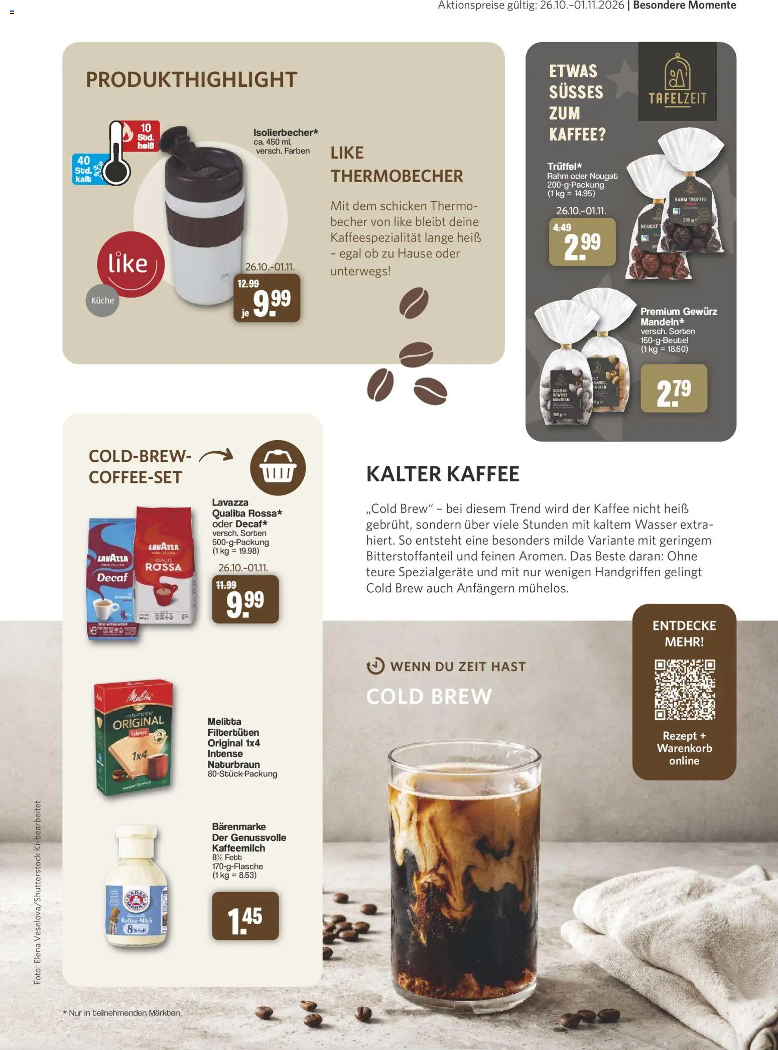 Vorschau von dem Prospekt des Geschäftes Famila Nordwest, gültig ab dem 26.10.2026 - Kaffee, Küche, Wasser, Lavazza, Melitta