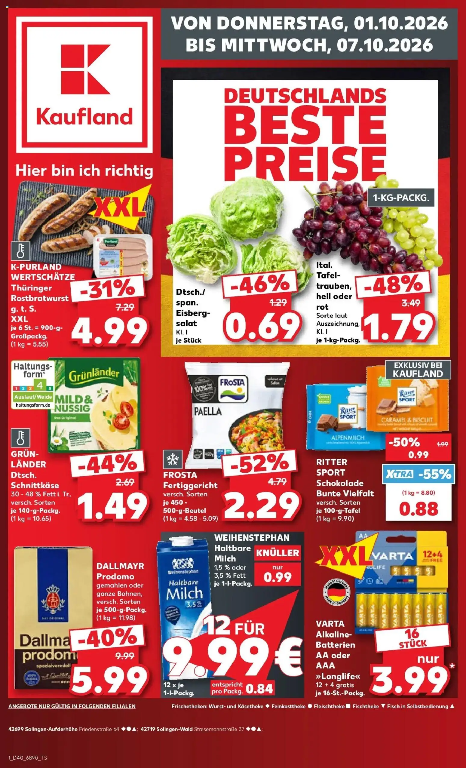 Vorschau von dem Prospekt des Geschäftes Kaufland, gültig ab dem 01.10.2026