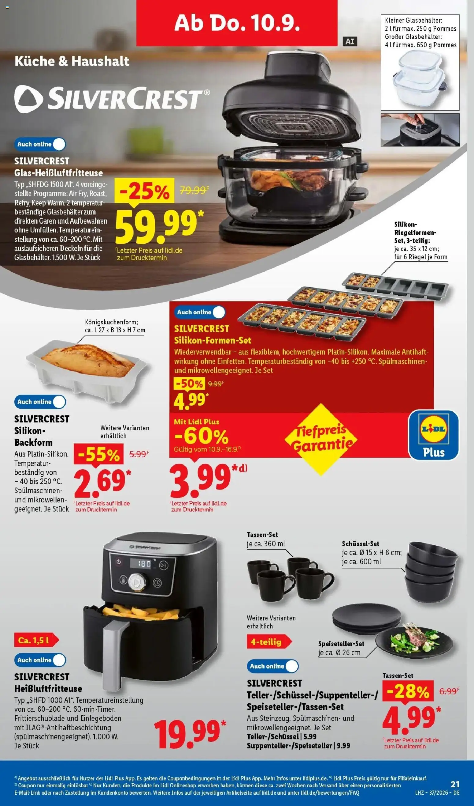 Vorschau von dem Prospekt des Geschäftes Lidl, gültig ab dem 07.09.2026 - Heißluftfritteuse, Küche, Pommes