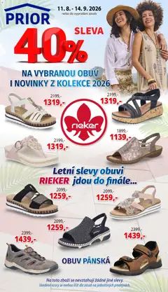 Náhled nabídky: Prior Prior - Akční Nabídka Obuvi 40% Na Vybranou Obuv Rieker platný od 11.08.2026