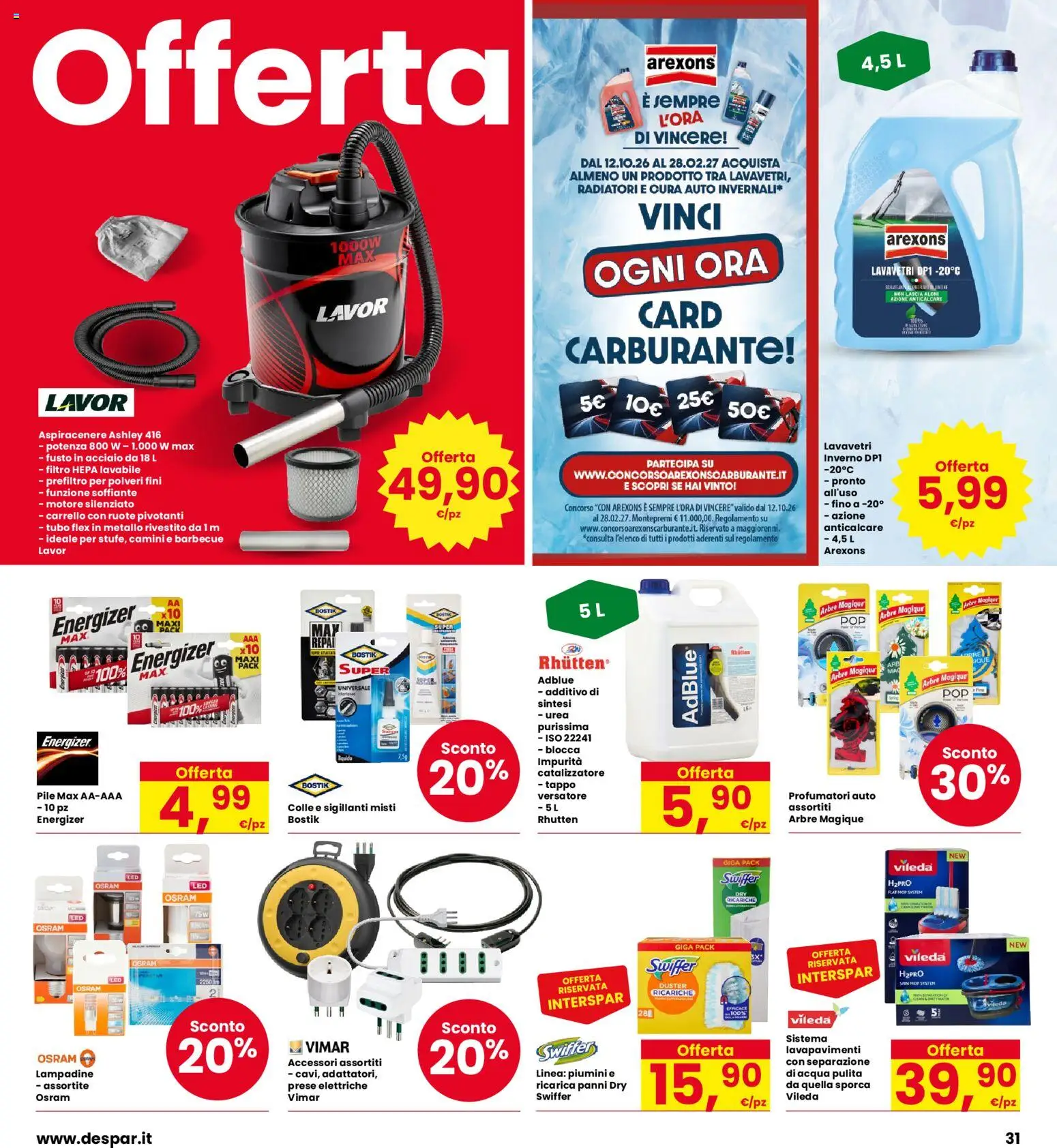 Anteprima dell'opuscolo Interspar volantino Capri dal negozio Interspar valido da 22/10/2026 - Acqua, Barbecue, Carrello, Aspiracenere, Tubo, Panni, Lavavetri, Filtro HEPA