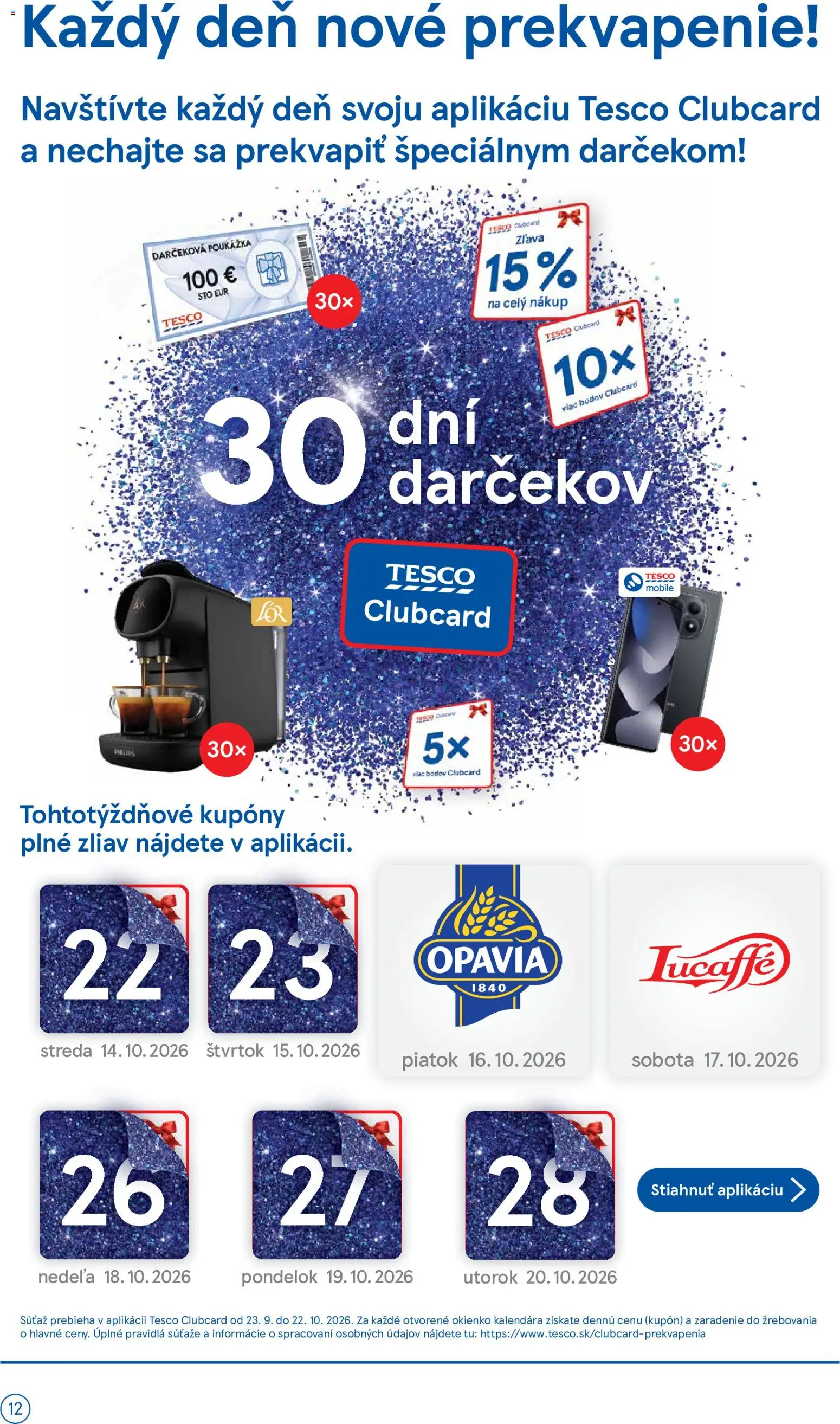 Náhľad Tesco letáku platného od 14.10.2026