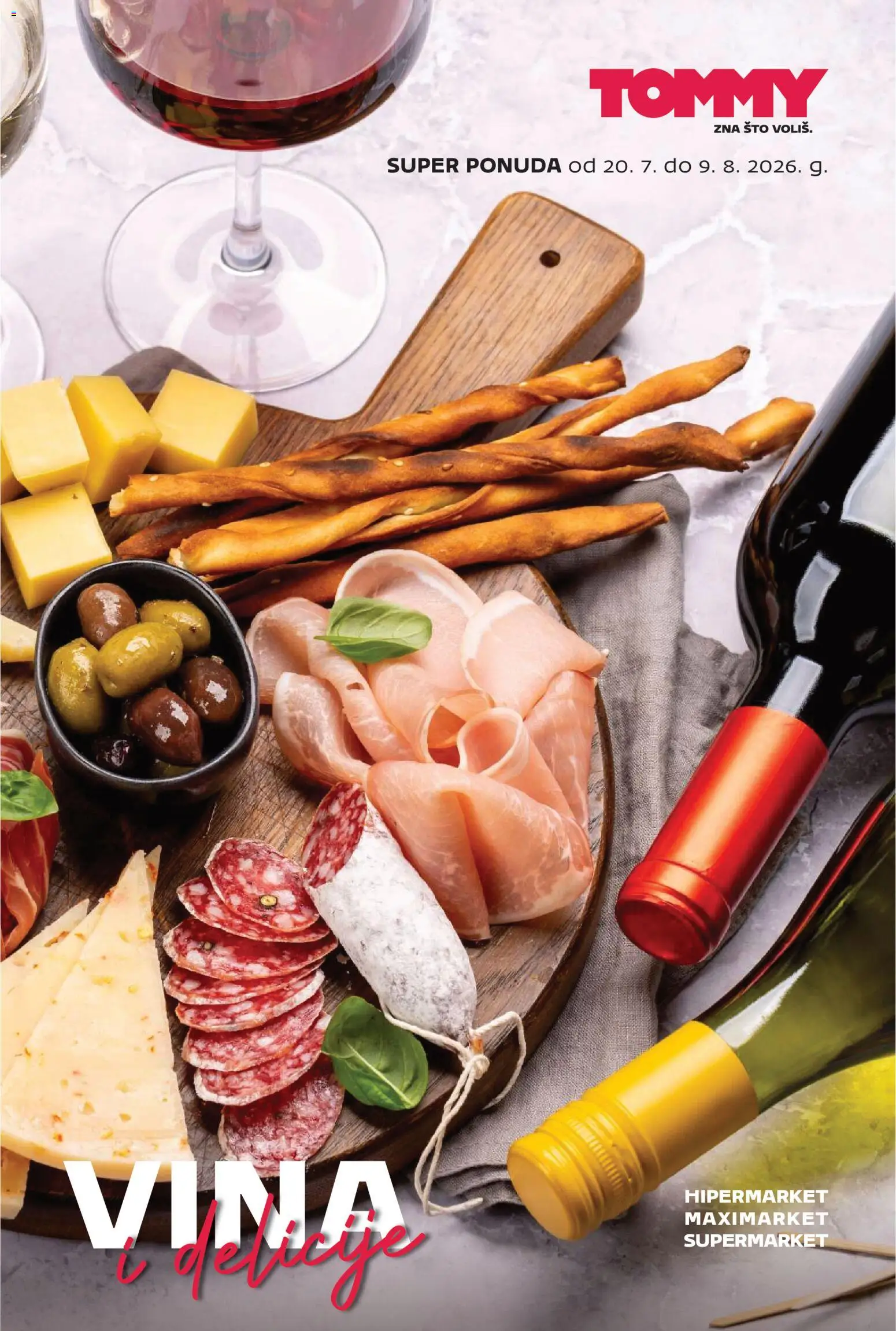 Pregled letka Tommy Super ponuda vina i delicija trgovine Tommy vrijedi od 20.07.2026