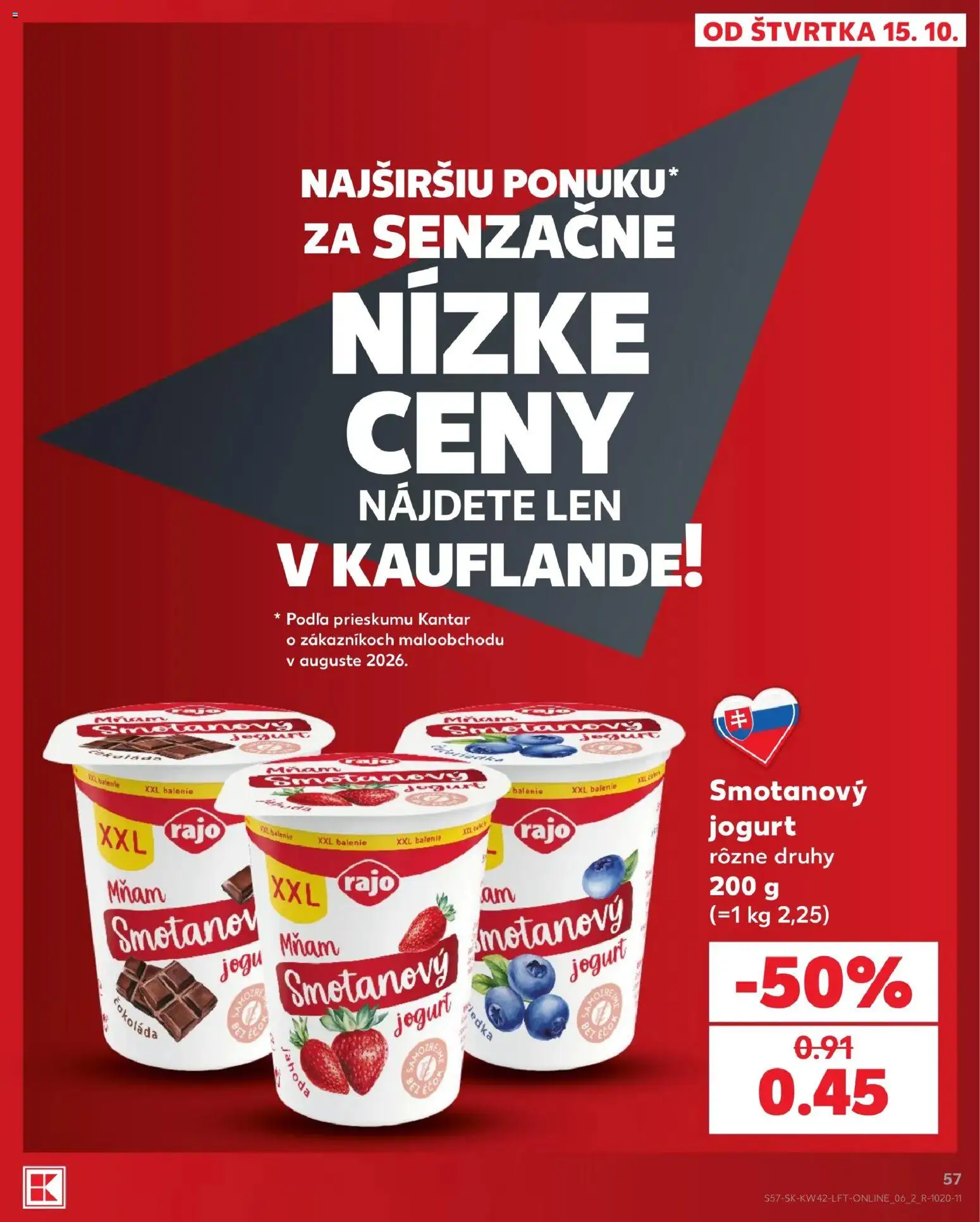 Náhľad Kaufland letáku platného od 15.10.2026 - Čokoláda, Jogurt, Smotanový jogurt
