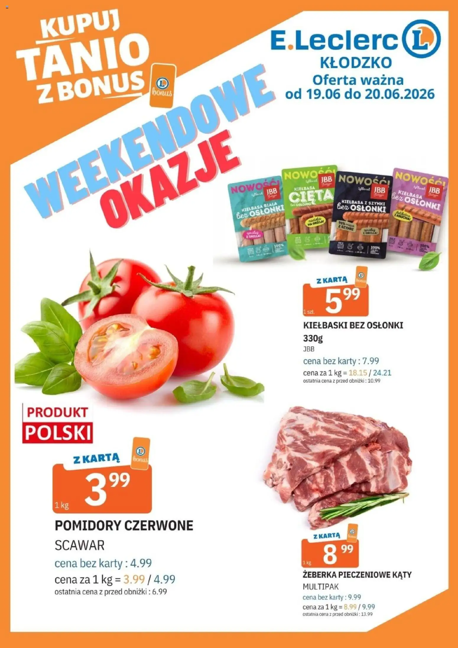 Pogląd gazetki "E.Leclerc gazetka - Kłodzko" ze sklepu E.Leclerc ważnej od 19.06.2026