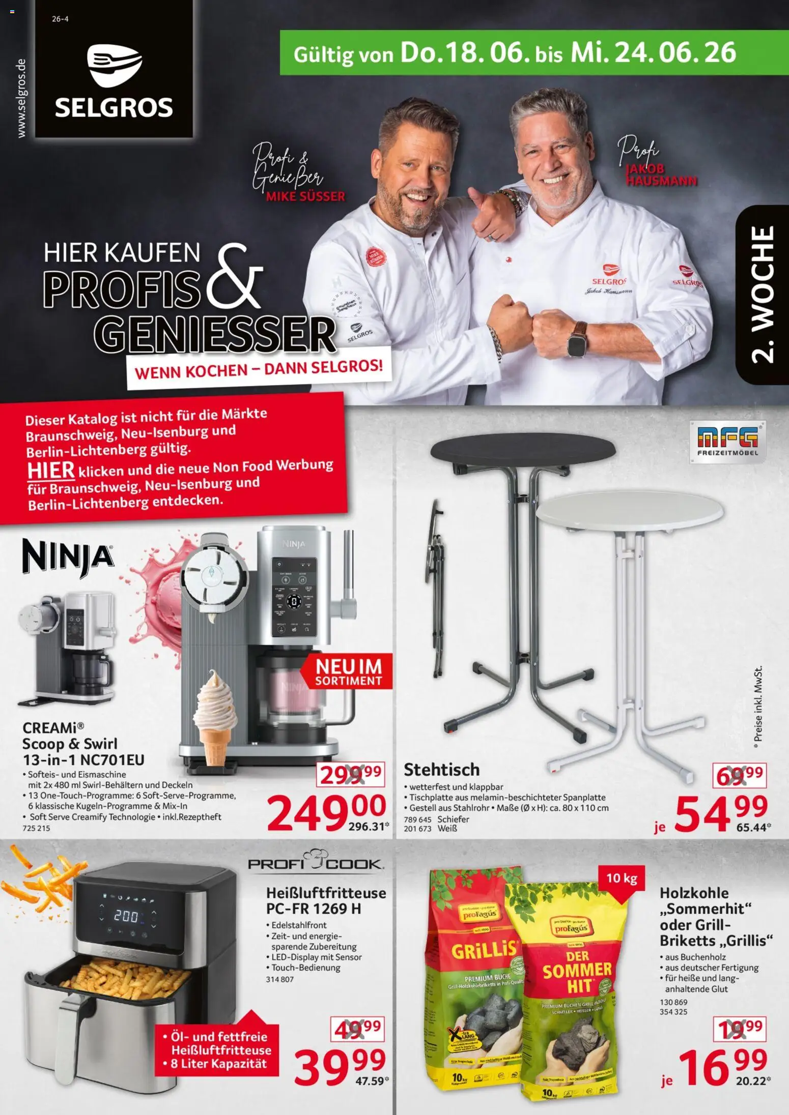 Vorschau von dem Prospekt des Geschäftes Selgros, gültig ab dem 18.06.2026 - Heißluftfritteuse, Grill, Öl