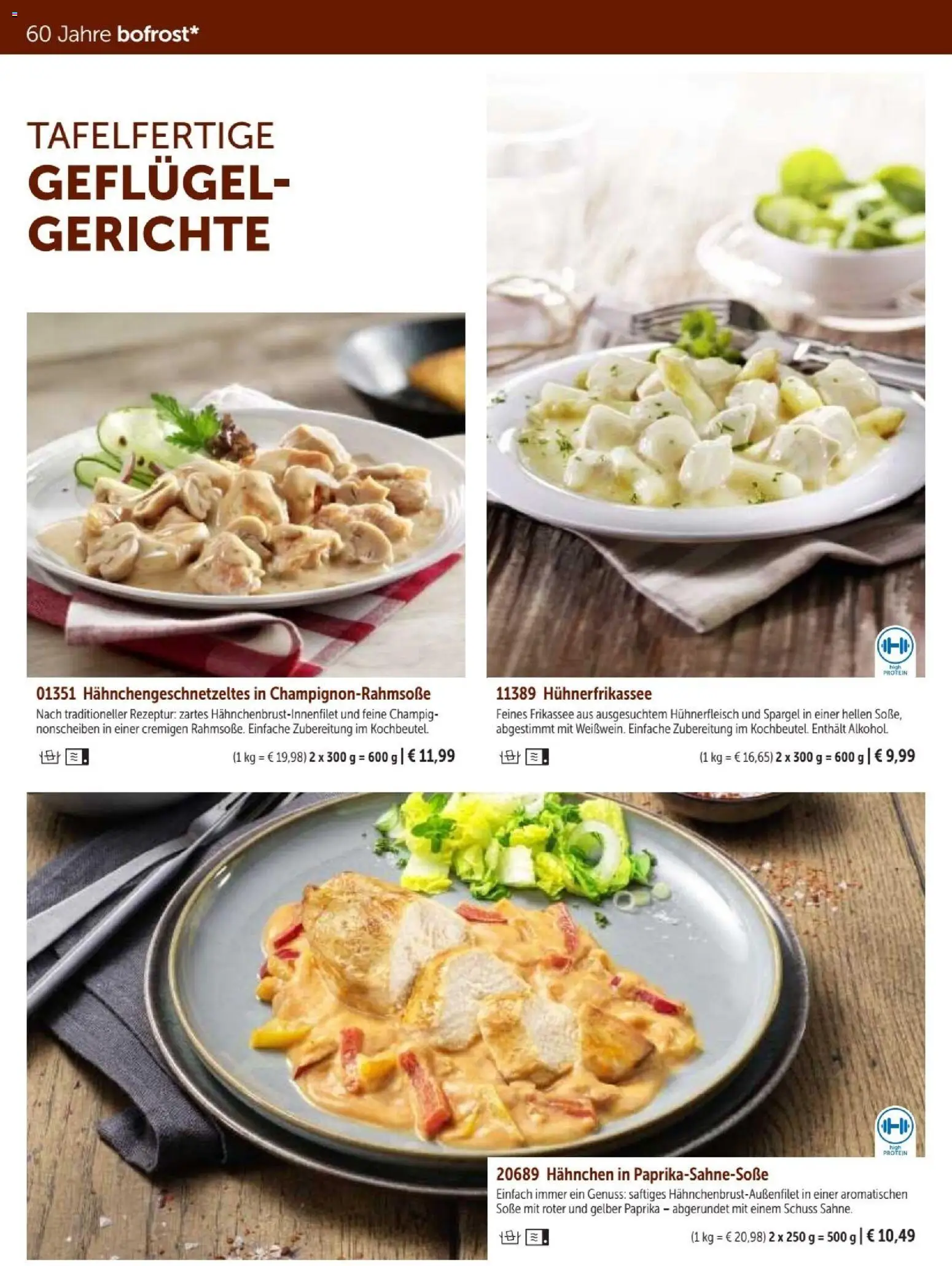 Vorschau von dem Prospekt des Geschäftes Bofrost, gültig ab dem 07.09.2026 - Gerichte, Spargel, Paprika, Soße, Hühnerfleisch, Hahnchen