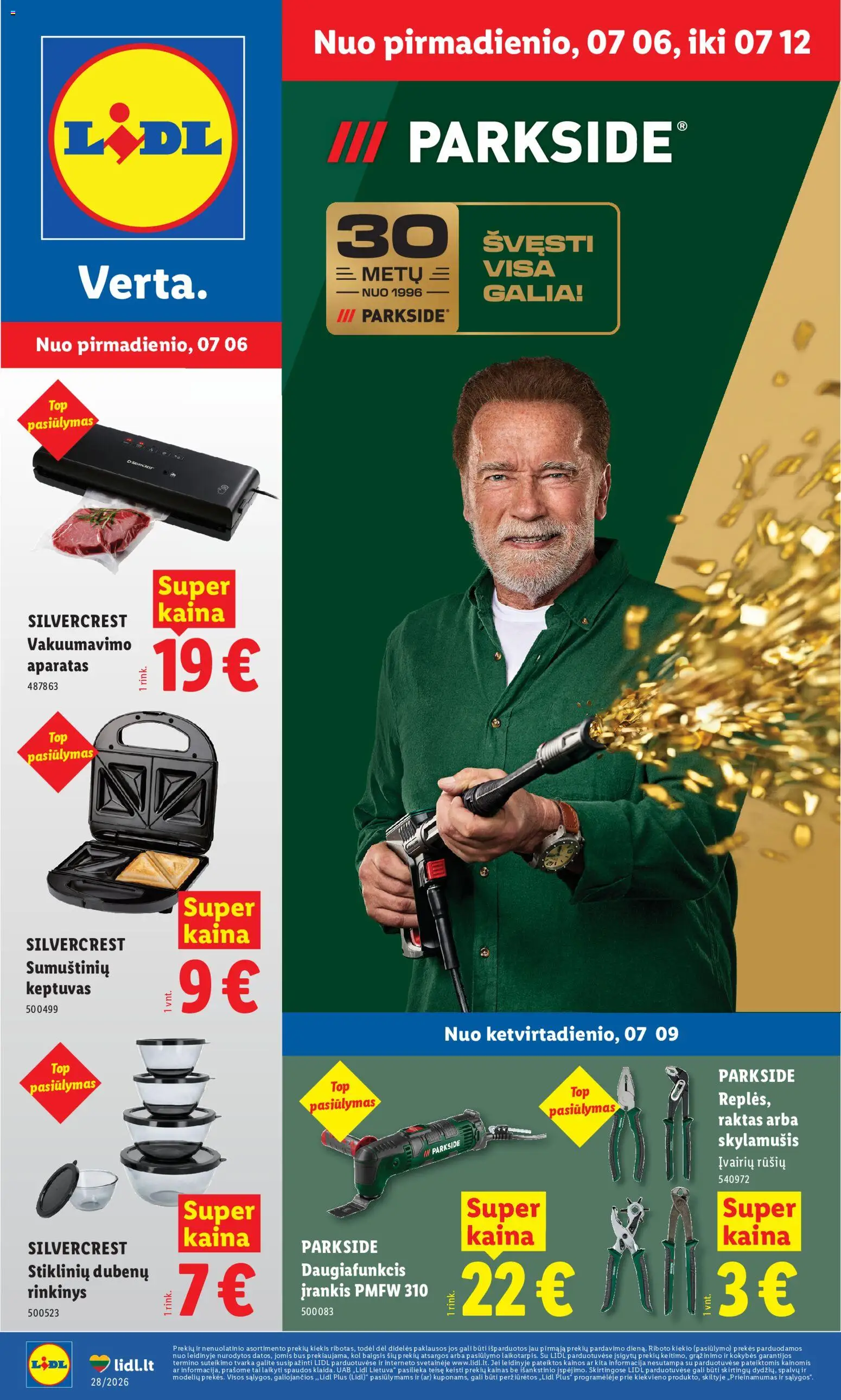 LIDL parduotuvės leidinio LIDL leidinys - Ne maisto prekių pasiūlymai galiojančio nuo 2026.07.06 peržiūra