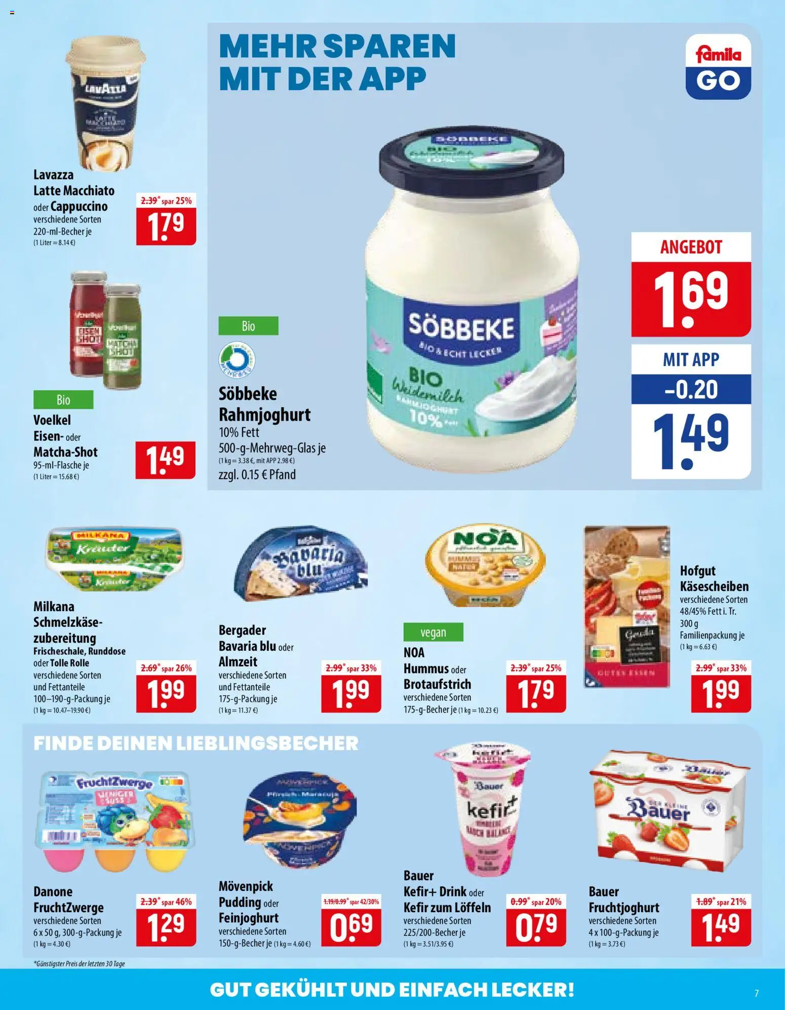 Vorschau von dem Prospekt des Geschäftes Famila, gültig ab dem 02.11.2026 - Kefir, Hummus, Lavazza, Pudding, Fruchtzwerge, Milkana, Fruchtjoghurt