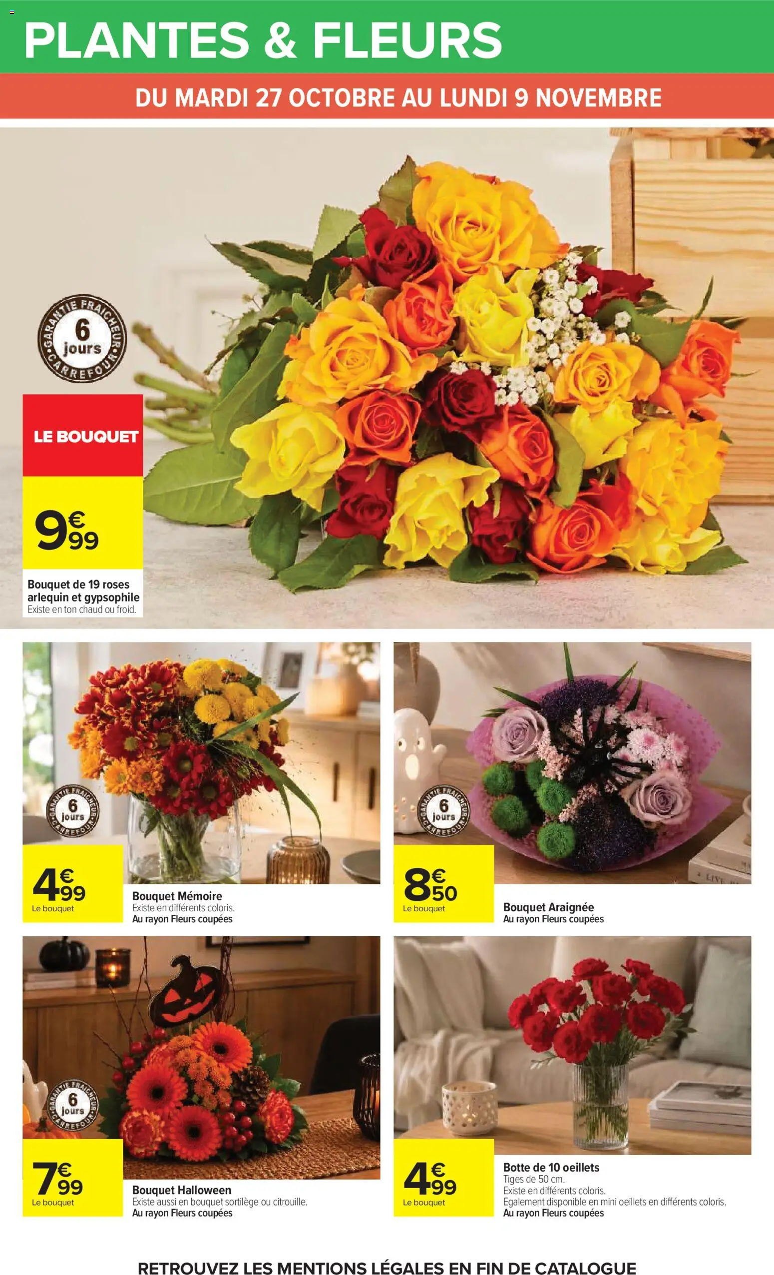 Prévisualisation de Carrefour Vos promos du quotidien du magasin Carrefour formulaire valide 27/10/2026 - Fleurs, Plantes