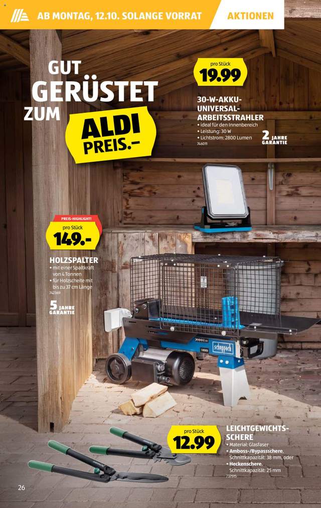 Neue Aldi Aktionen ab 08.10.