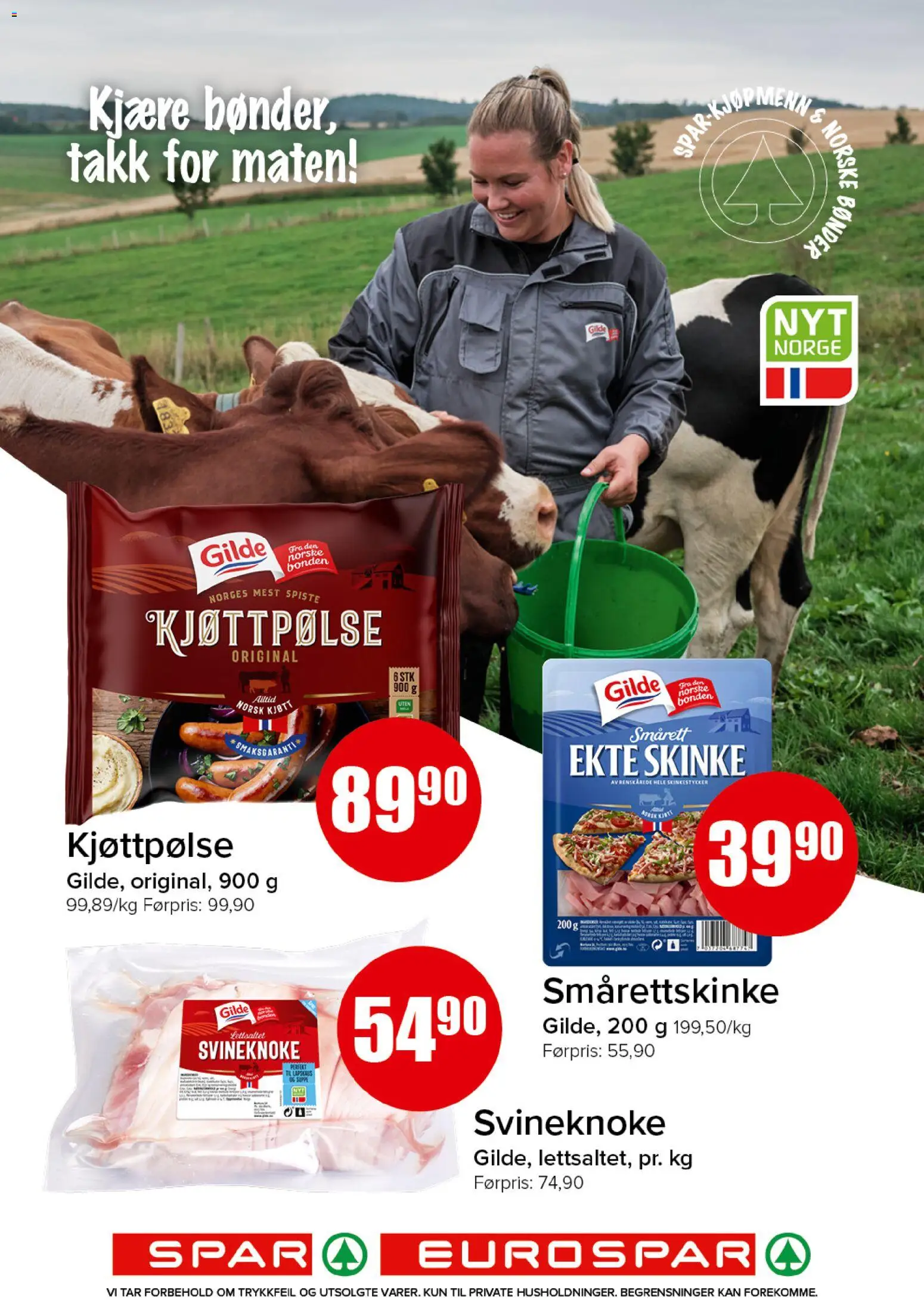 Forhåndsvis Spar kundeavis fra butikk Spar gyldig fra 07/04/2026 - Skinke, Svineknoke, Kjøtt