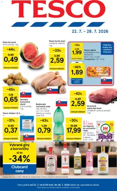 Náhľad Tesco letáku platného od 22.07.2026