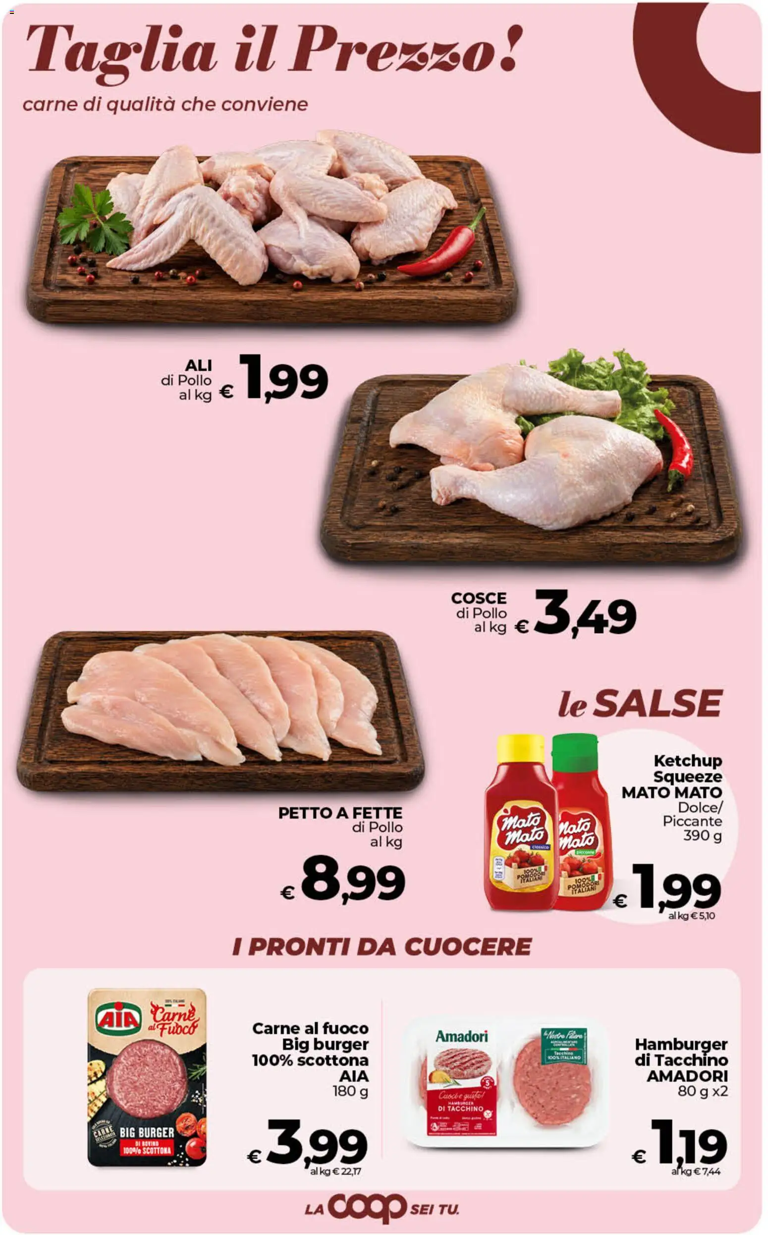 Anteprima dell'opuscolo COOP volantino inCoop Sicilia dal negozio COOP valido da 01/09/2026 - Hamburger, Pollo, Carne, Tacchino, Bovino, Ketchup, Pomodori, Salse
