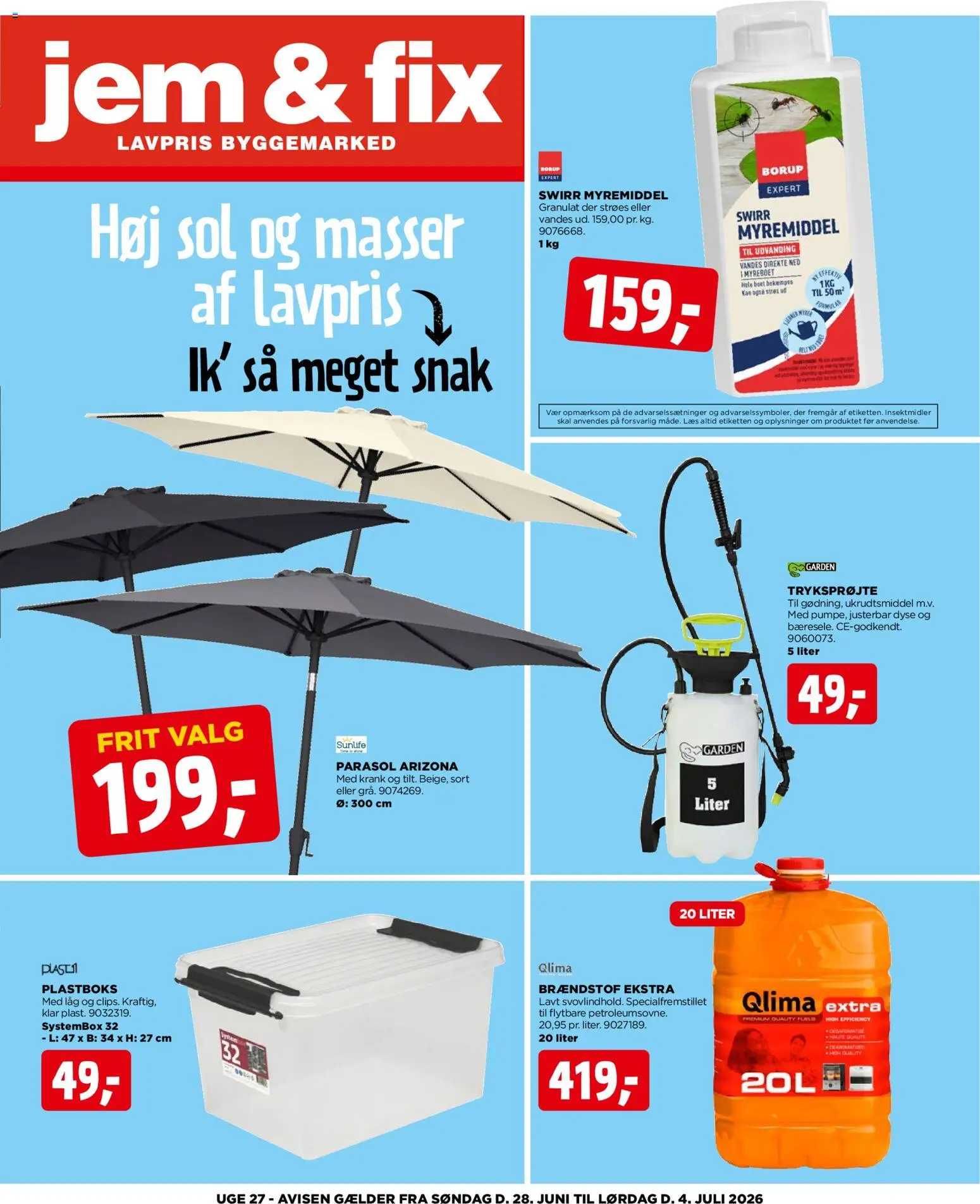 Eksempel på tilbudsavis Jem & fix - Tilbudsavis uge 27 fra butik Jem & fix gyldig fra 28/06/2026