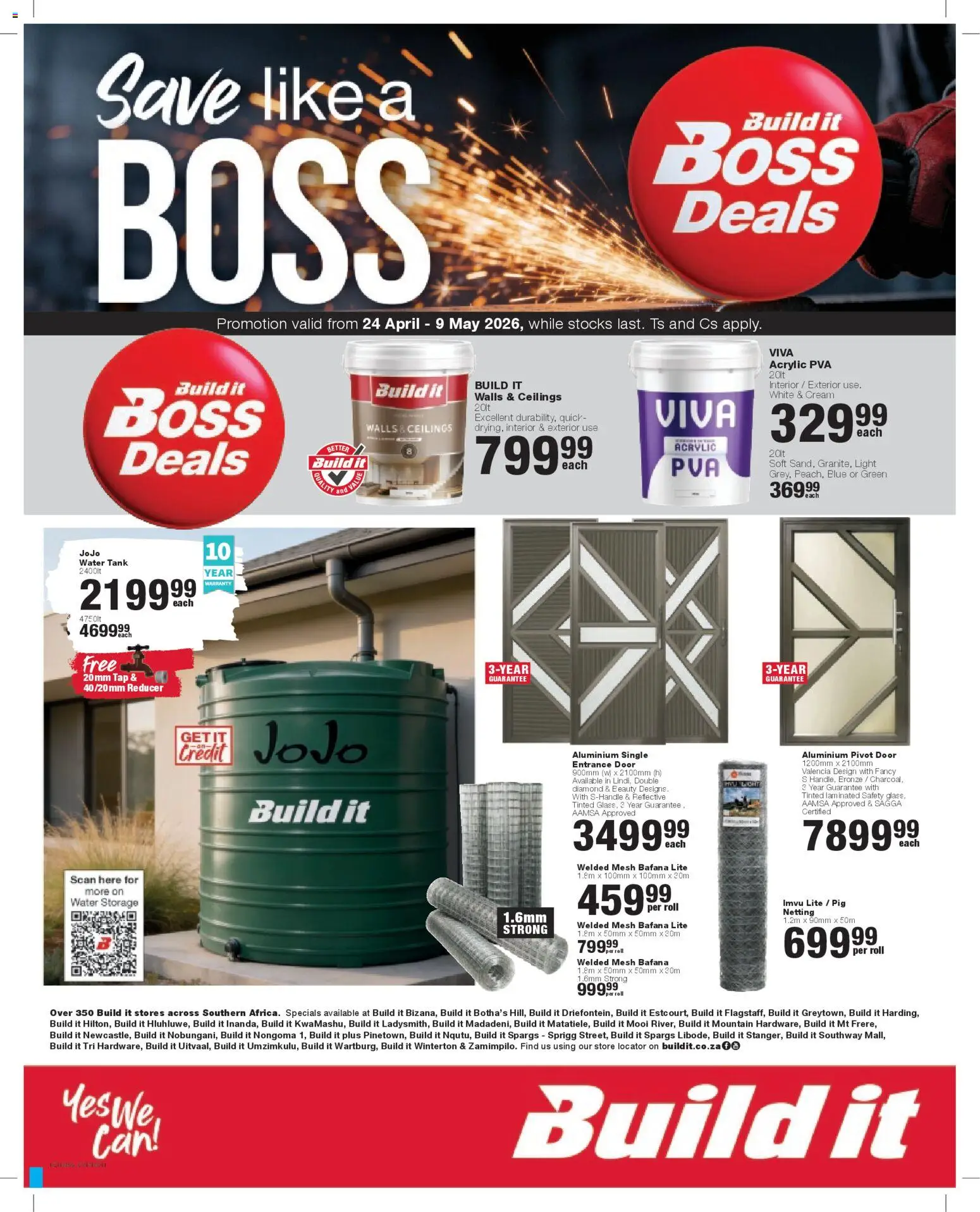 Preview of Build It flyer valid from 24/04/2026 - Water, Light, Tap, Cream, Tank