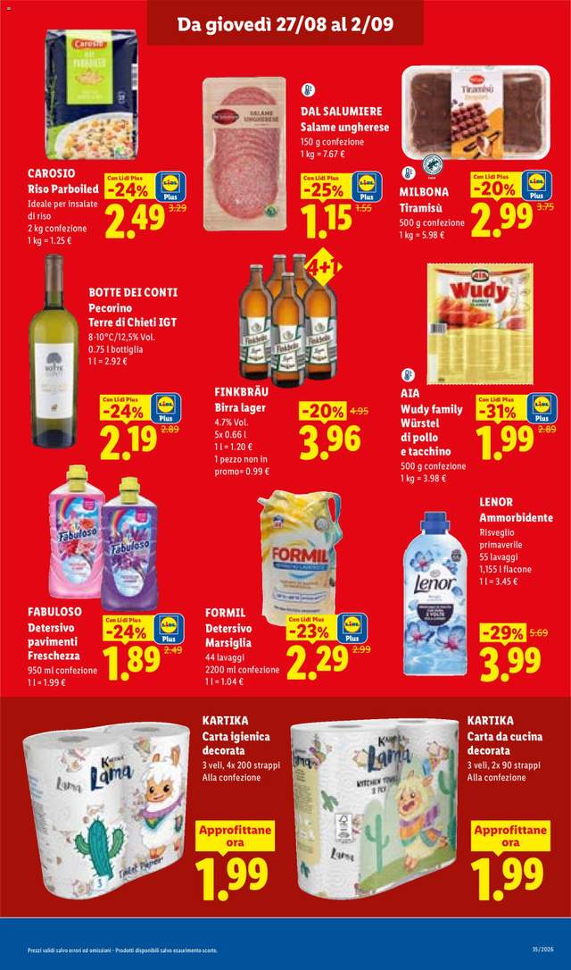 Nuovo volantino Lidl dal 27/08