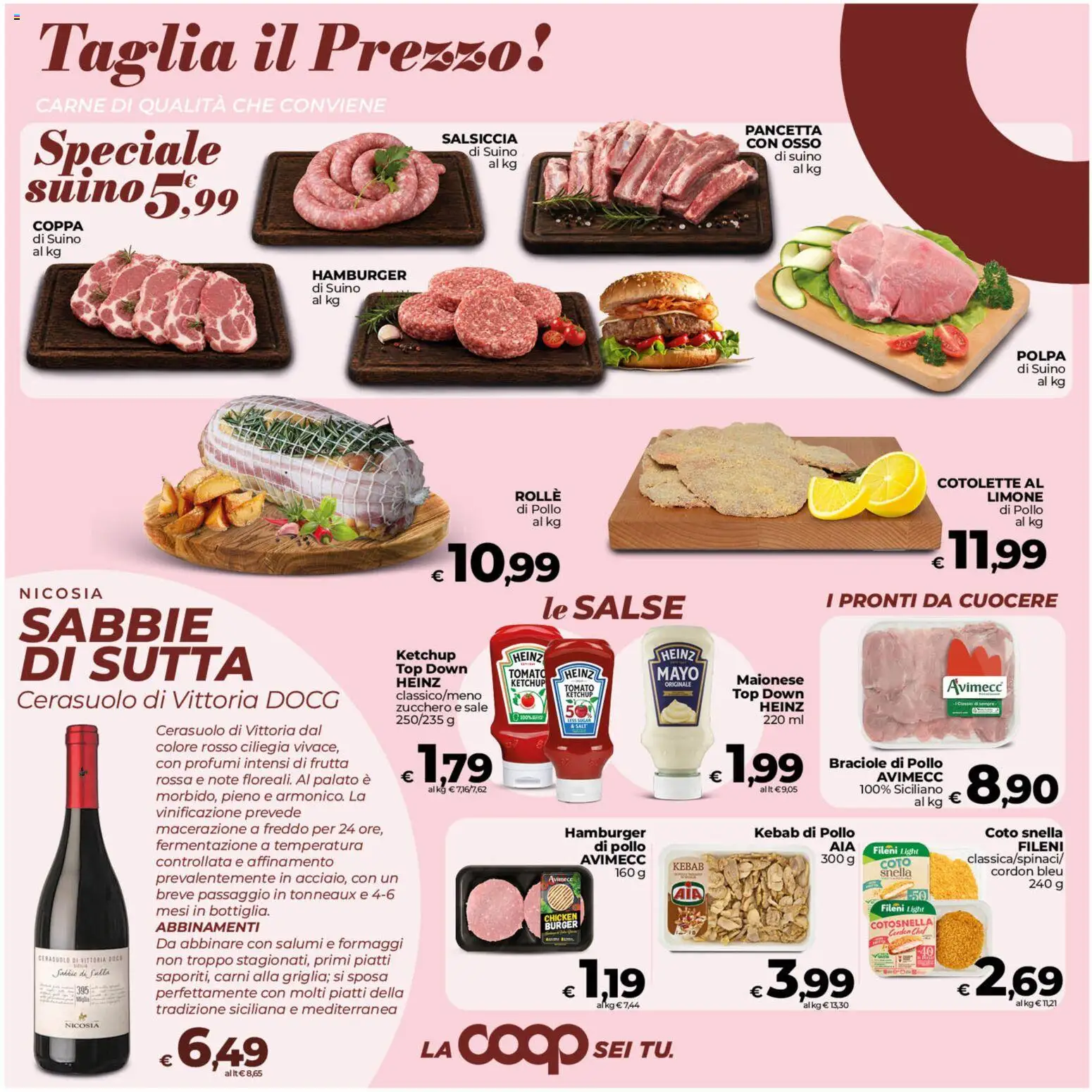 Anteprima dell'opuscolo COOP volantino Ragusa dal negozio COOP valido da 23/10/2026 - Hamburger, Limone, Piatti, Top, Sale, Profumi, Ketchup, Suino